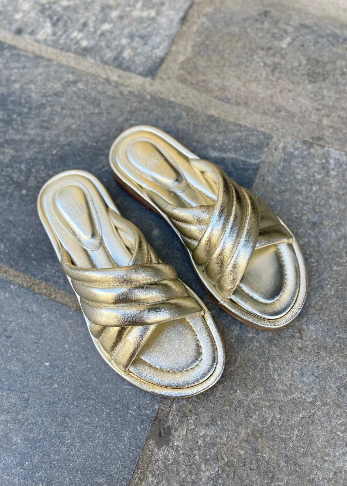 Mules Billi Bi A1730 Gold Nappa - L'adresse Corte