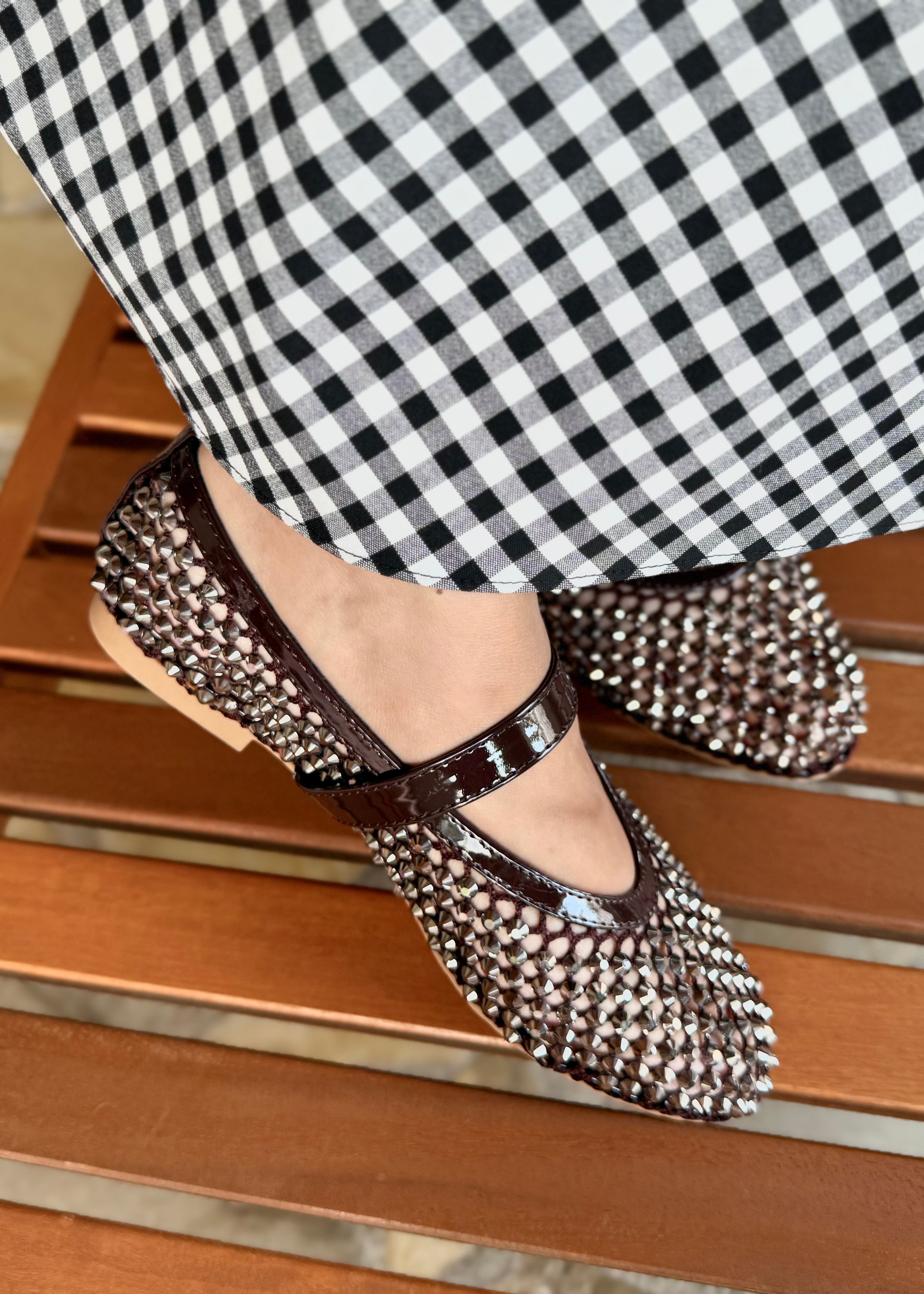 Ballerines NOA Brown/Strass