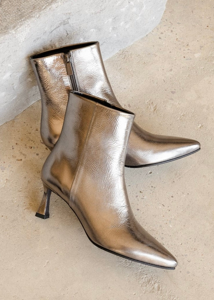 Bottines à talons Bobbies Audrey Silver Bobbies