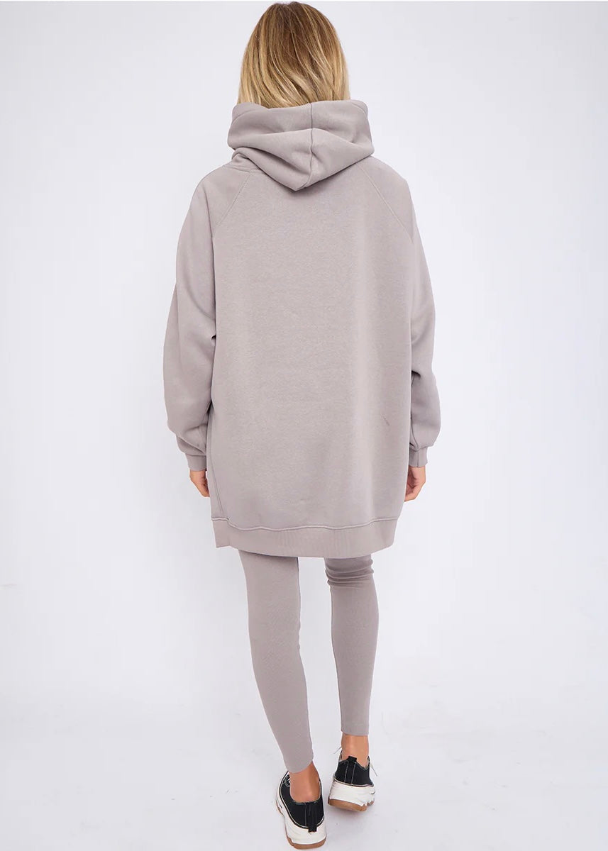 Ensemble oversized Sweat/legging gris clair