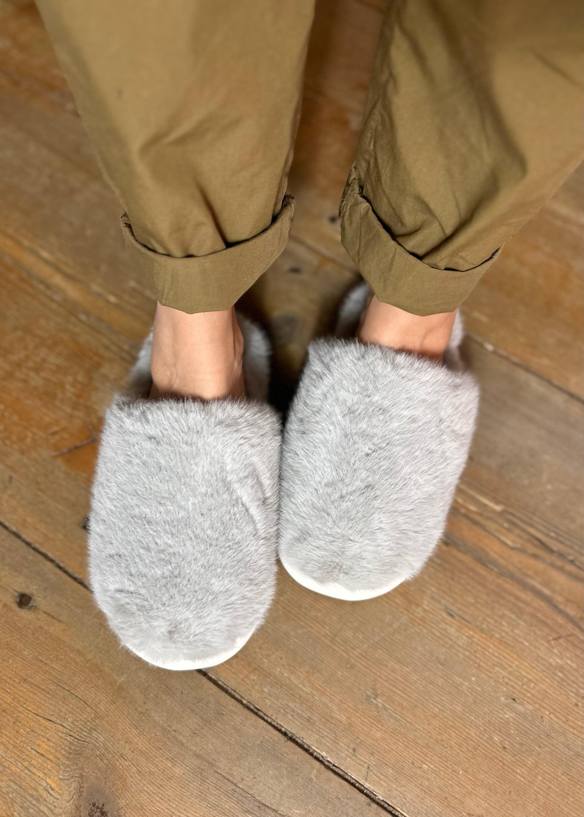 Chaussons Homewear fluffy Fur Gris