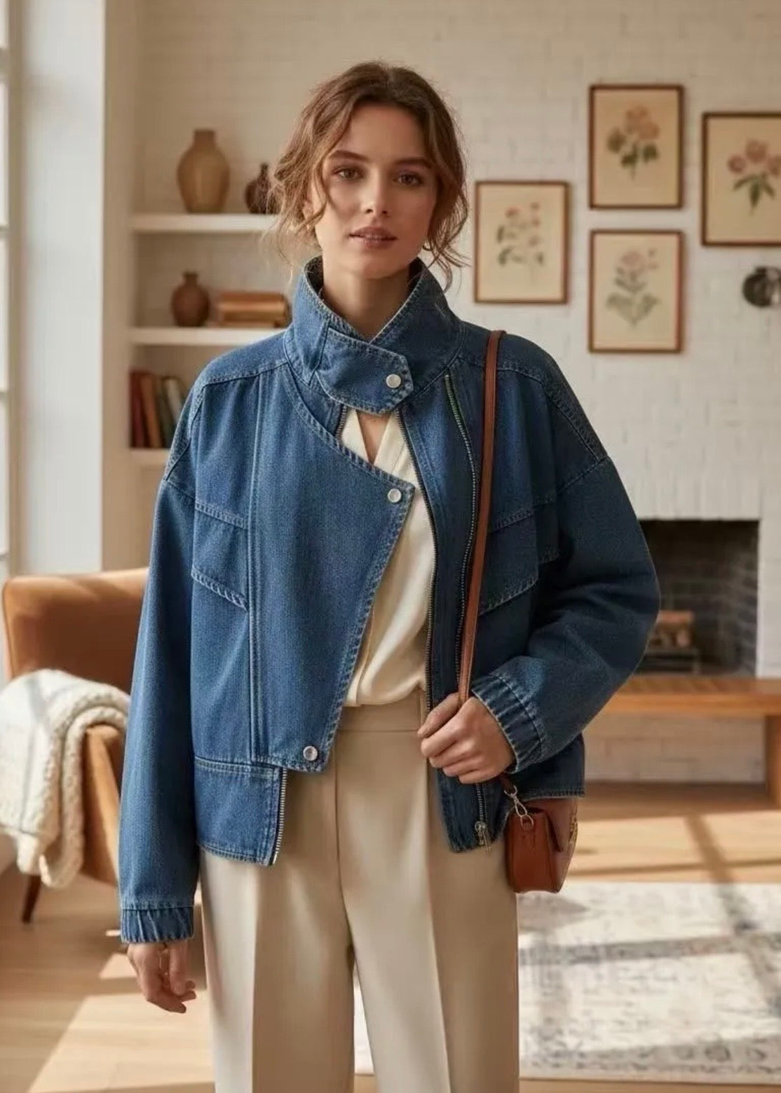 Blouson July denim bleu