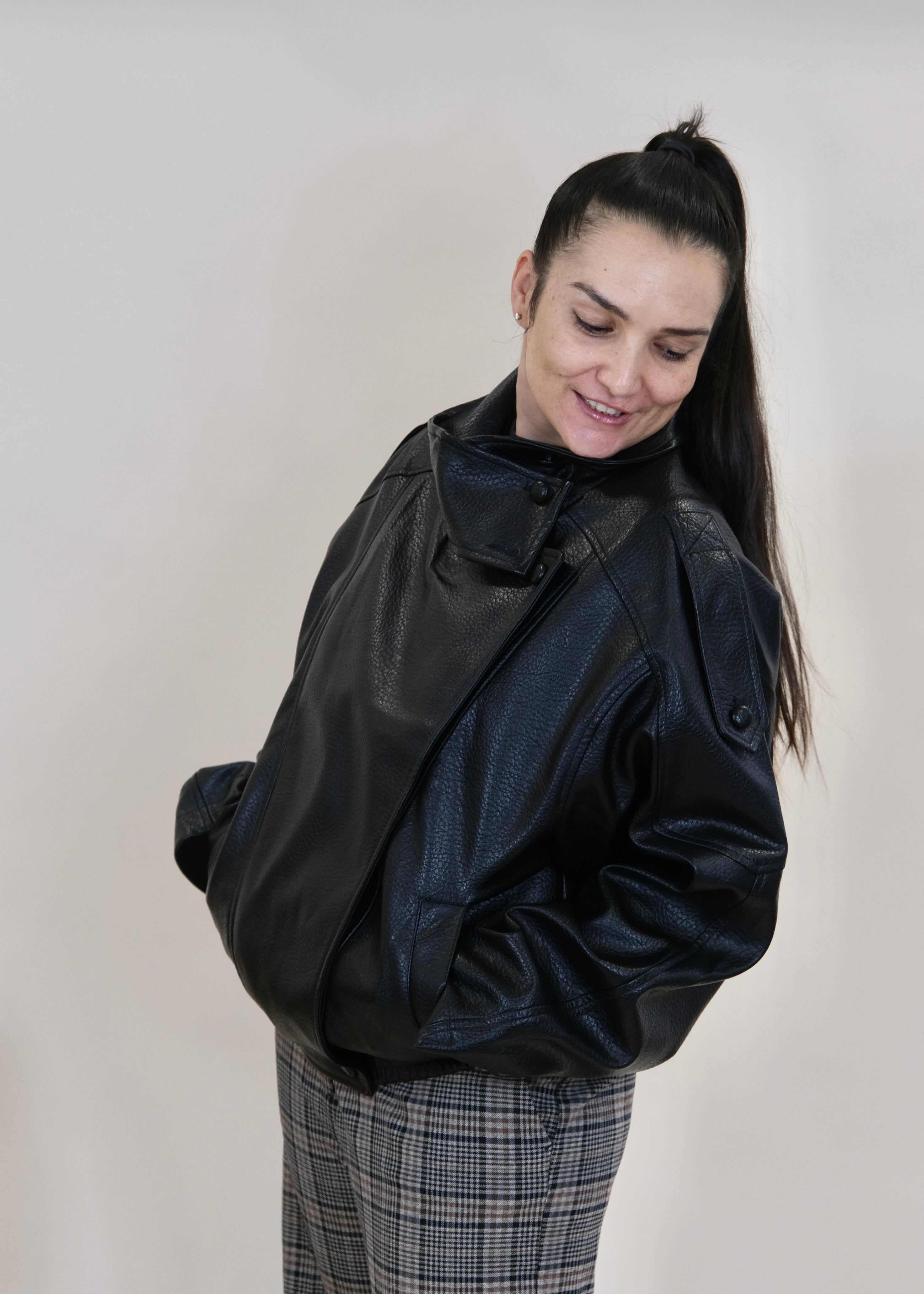 Blouson oversized FOLY noir L'adresse Corte