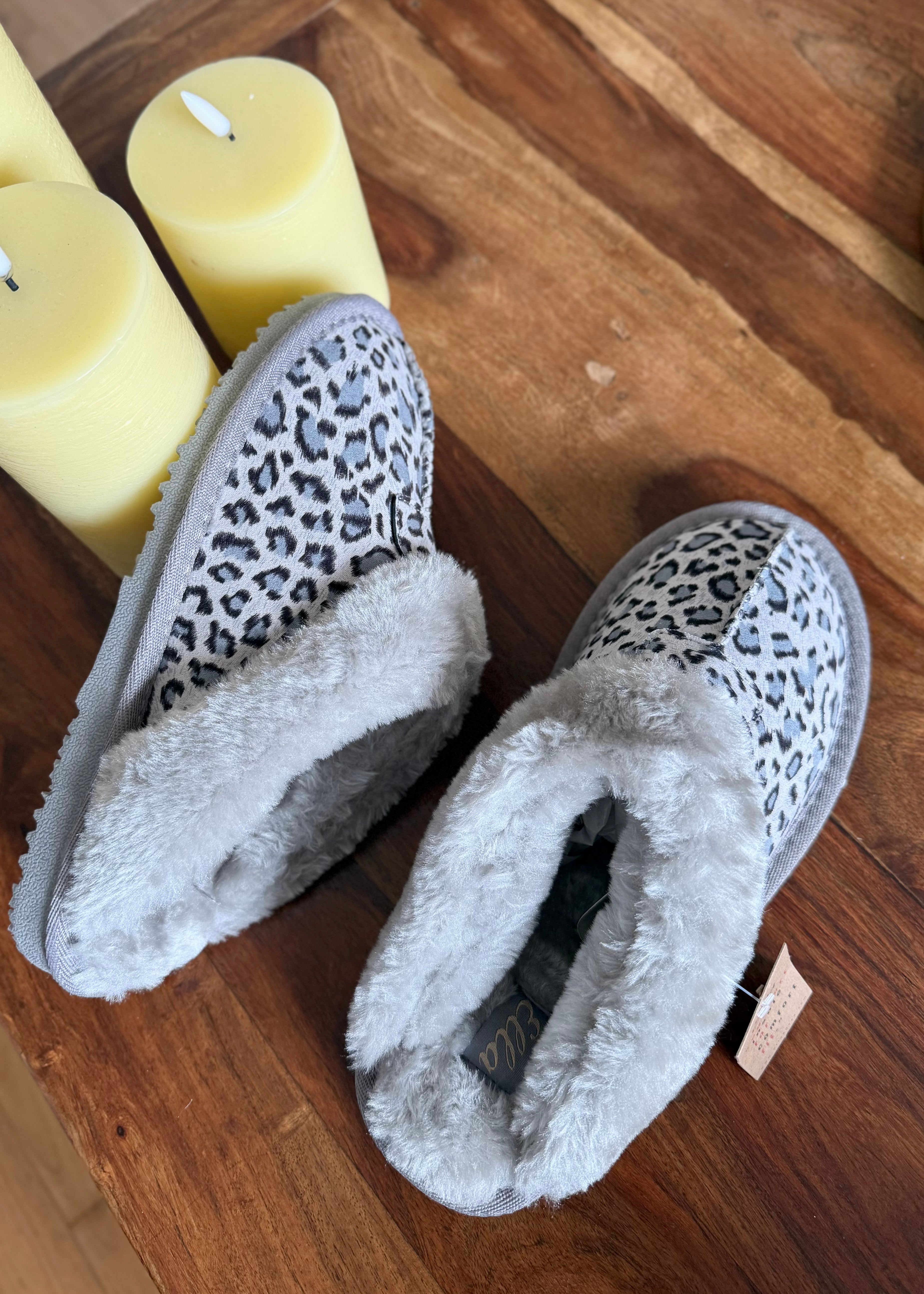 Chaussons Homewear Fur Léo Grey