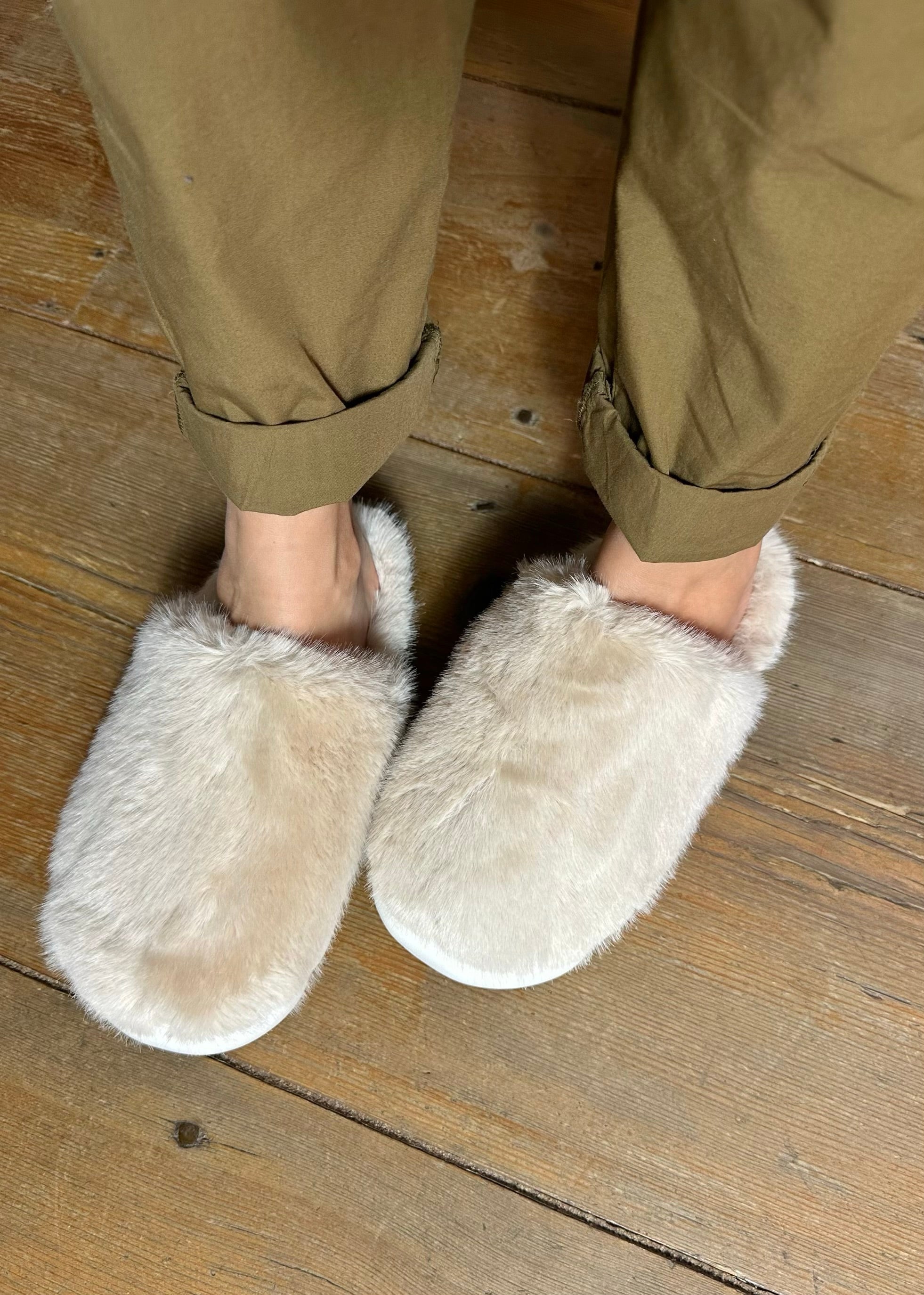 Chaussons Homewear fluffy Fur Beige