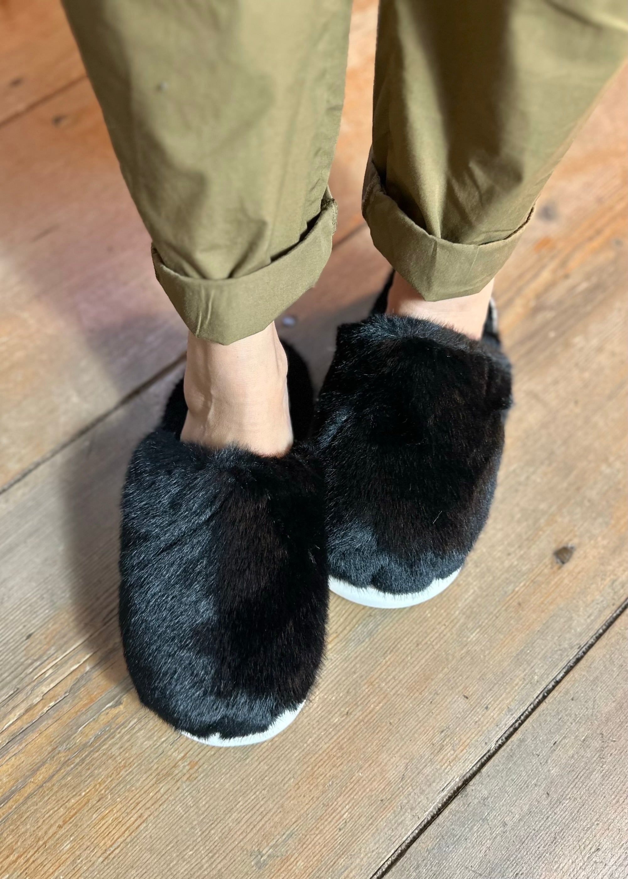 Chaussons Homewear fluffy Fur Noir