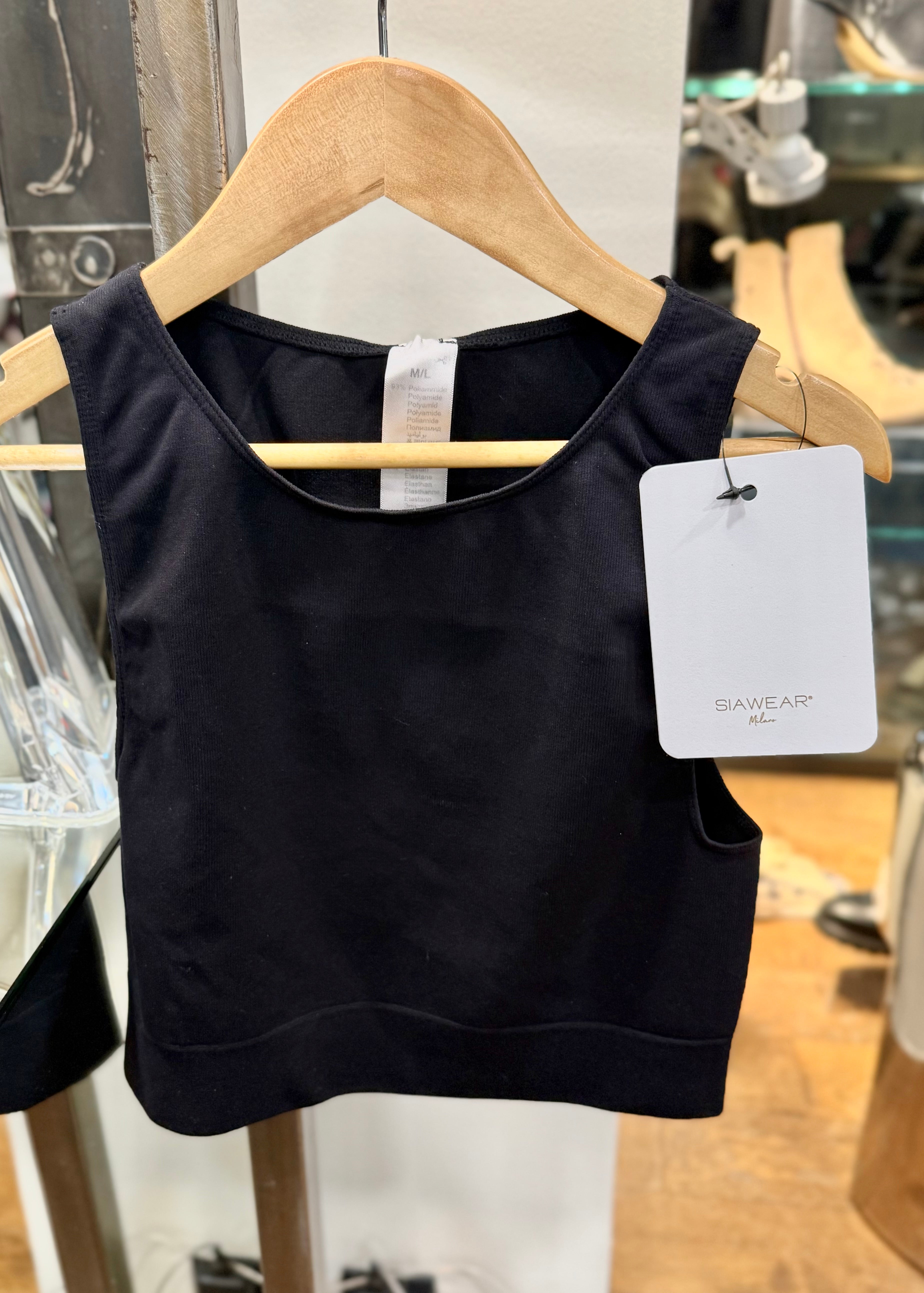 Brassière SIAWEAR ribs Black SIAWEAR