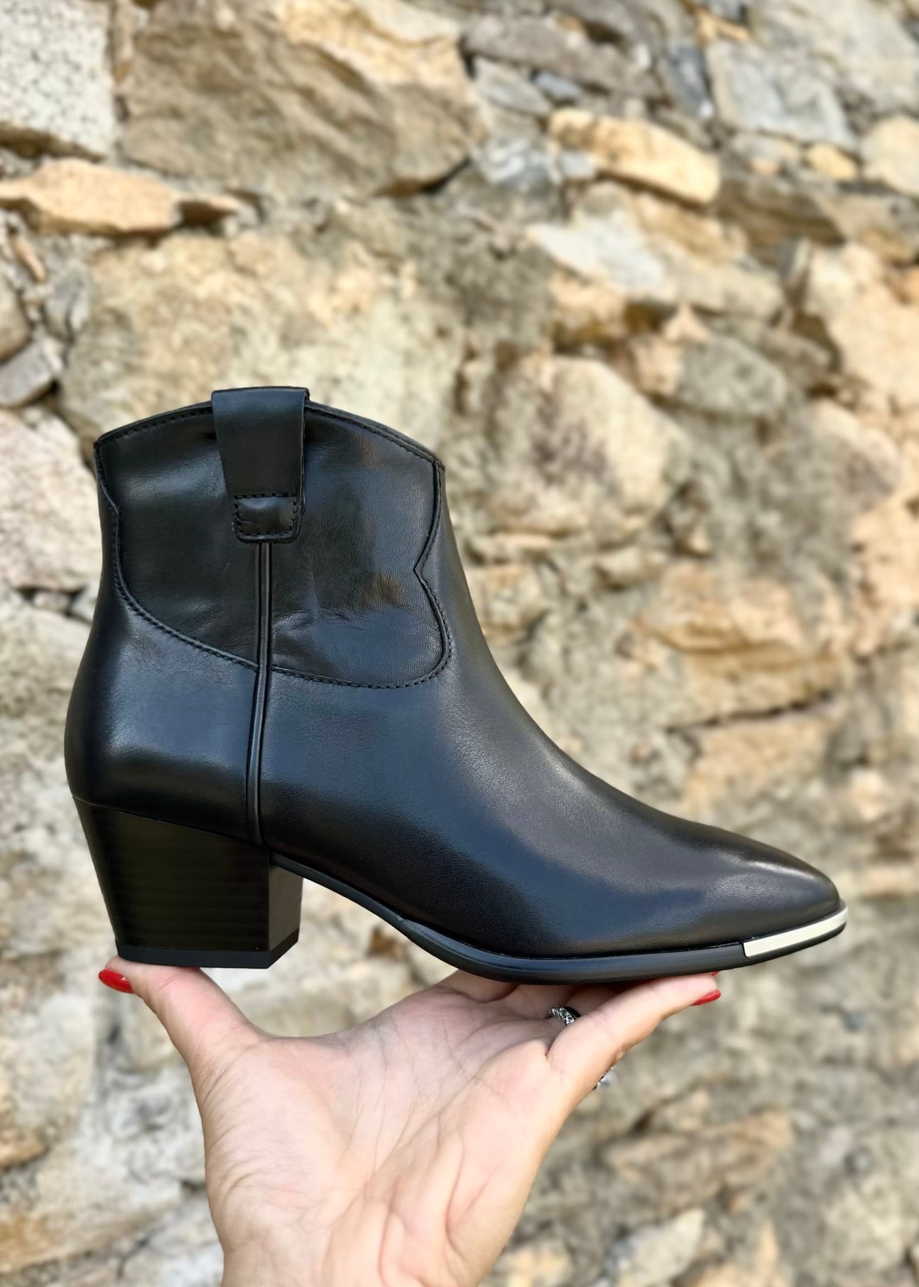 Ash Houston Suede Black Heeled Ankle Boots