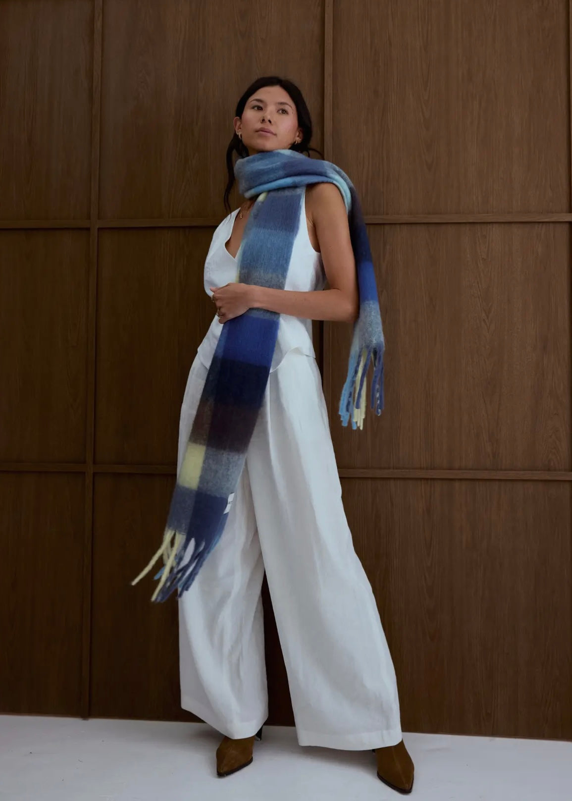 Écharpe Arctic Fox & Co - Blue/yellow check Arctic Fox and Co