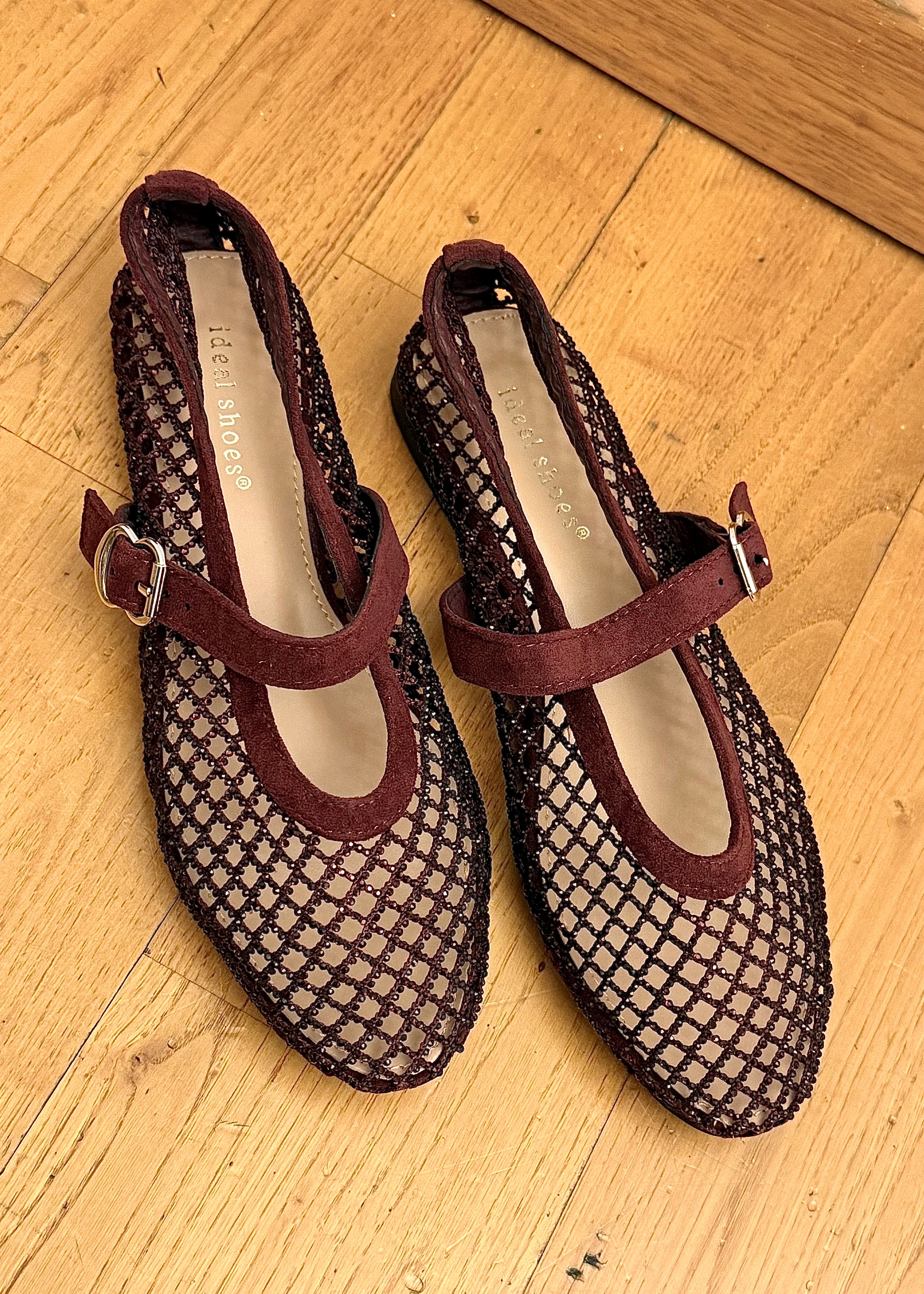 Ballerines ELA suède glitter wine