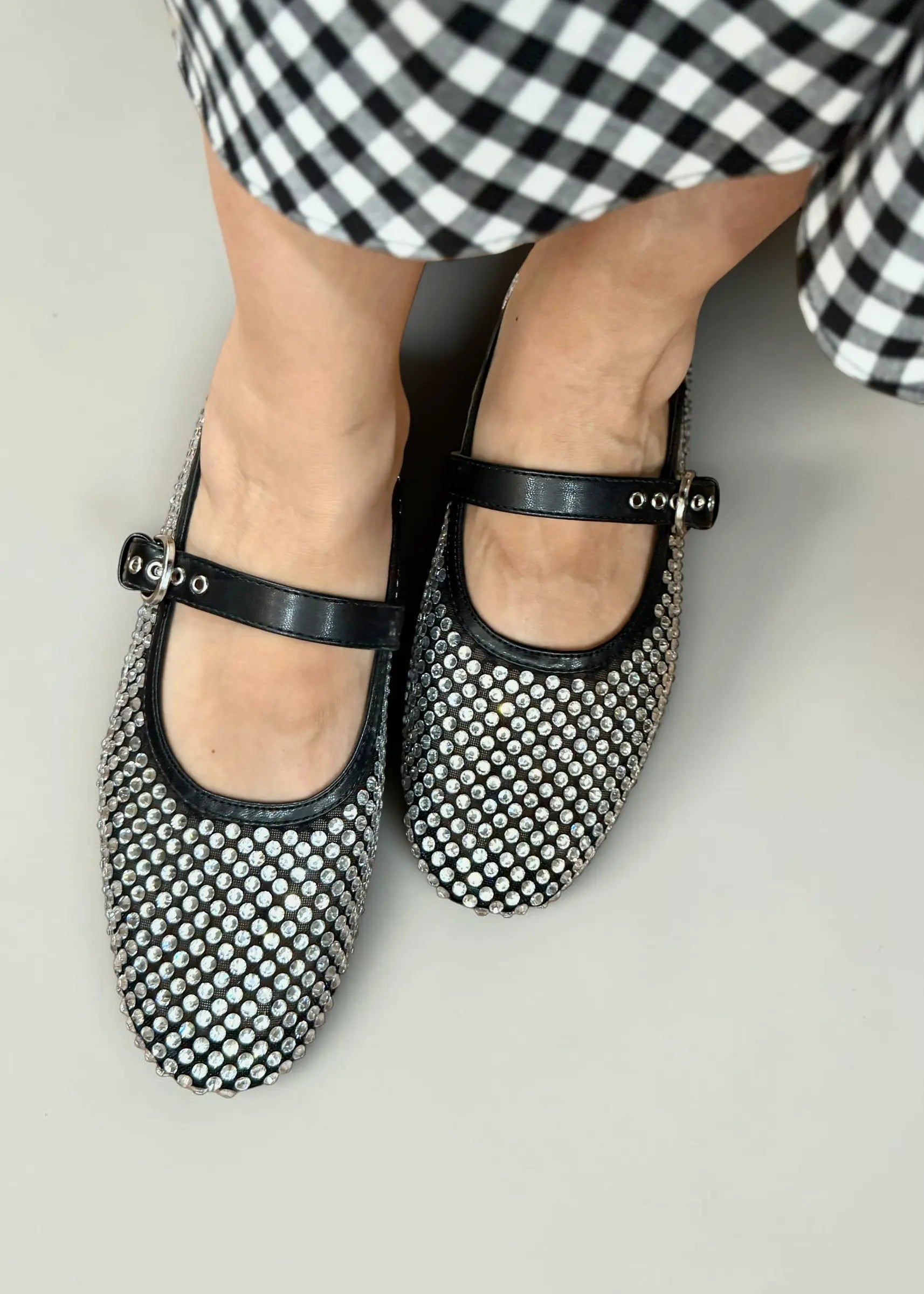 Ballerines Joa Noir et Strass L'adresse Corte