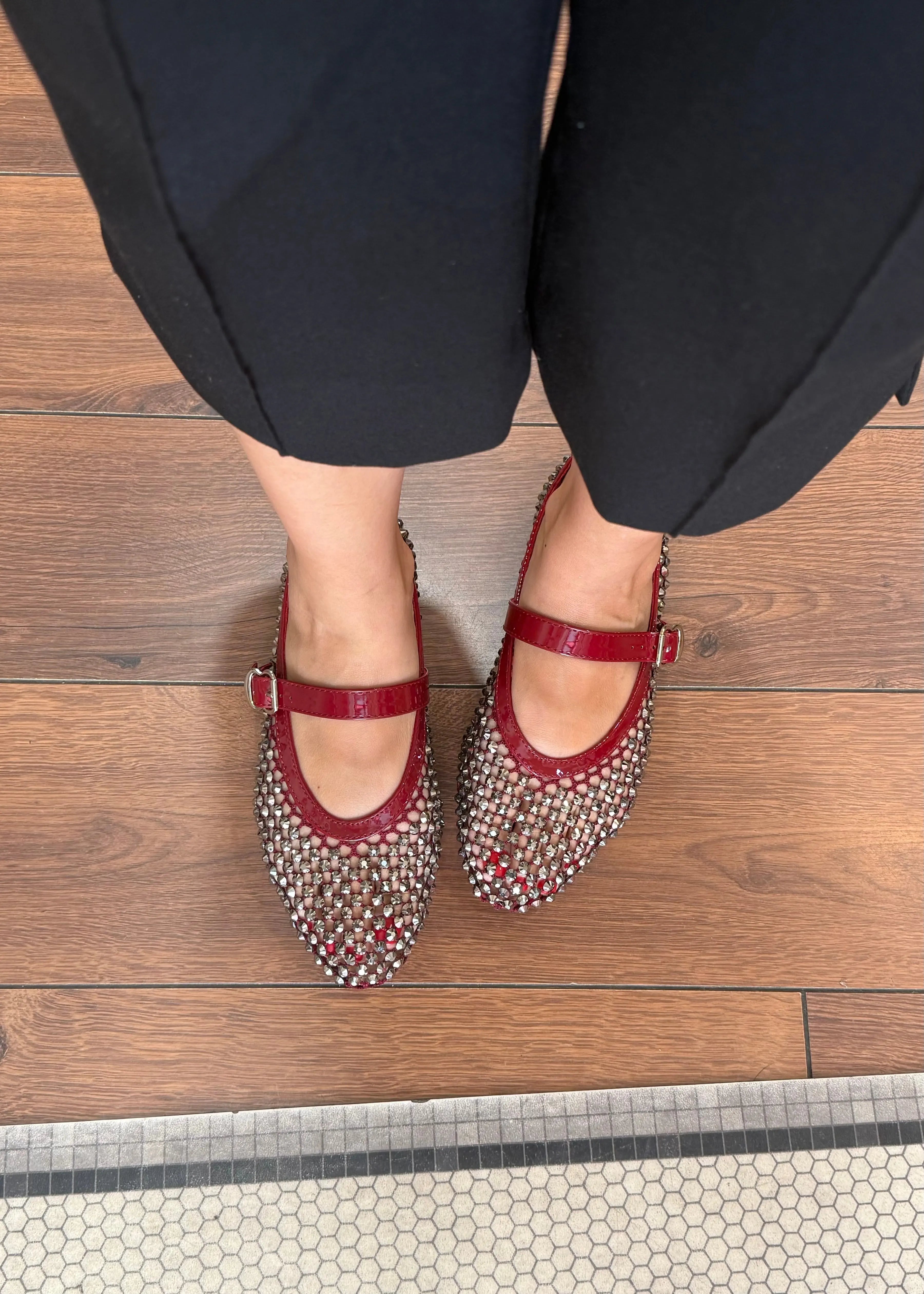 Ballerines NOA Wine/Strass L'adresse Corte