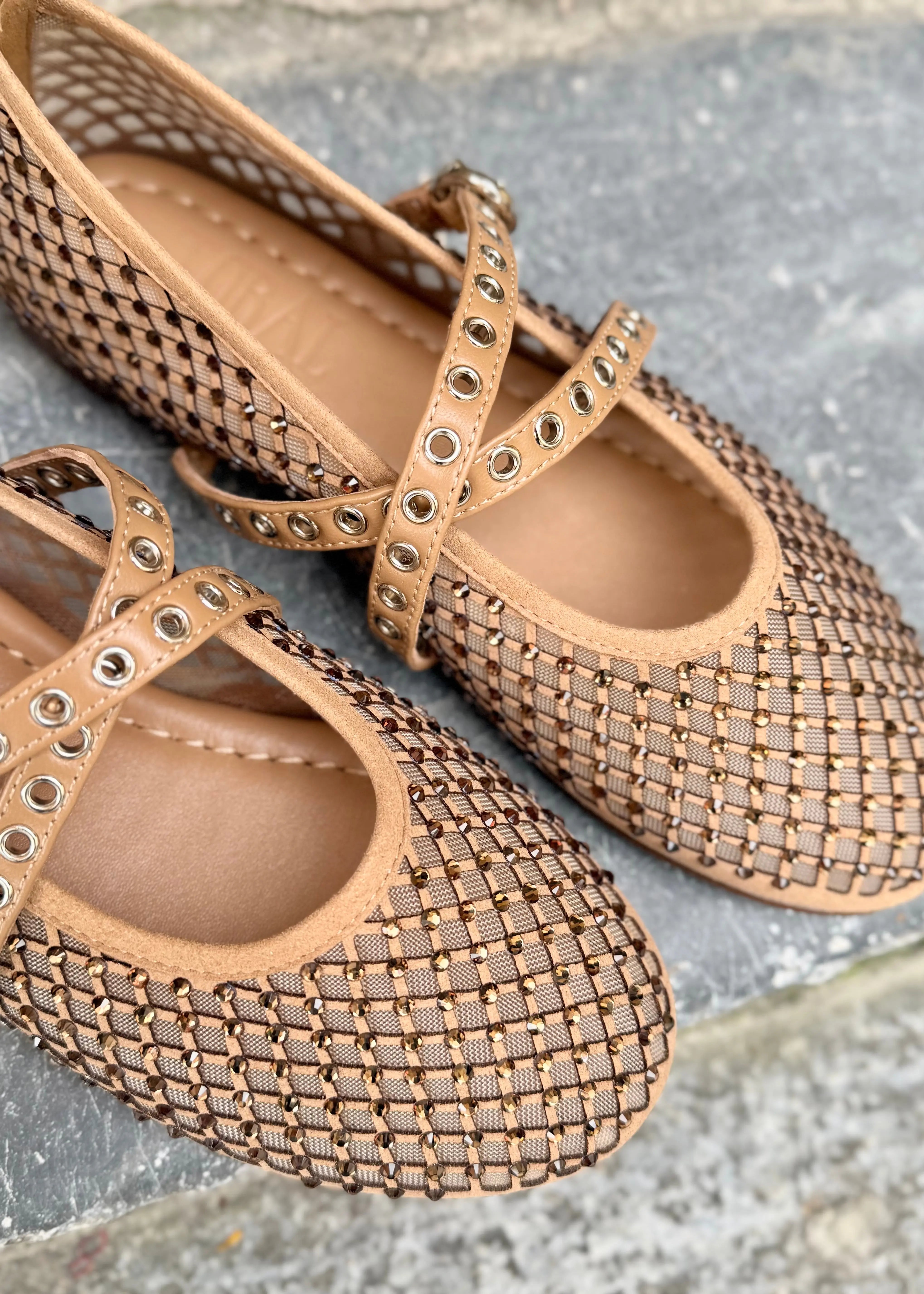 Ballerines Toral Vilma Camel strass Toral shoes