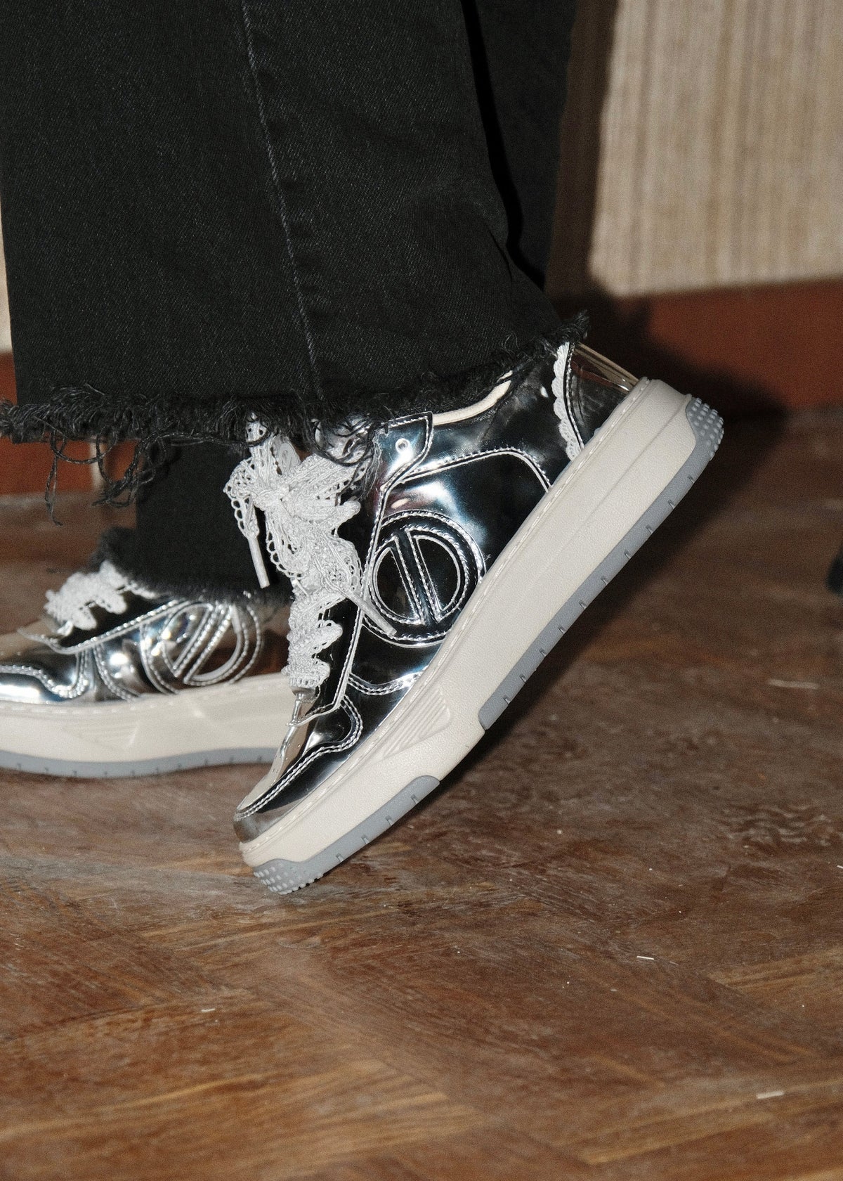 Baskets No Name Alison Sneaker - Silver/Mirror hiver 2025