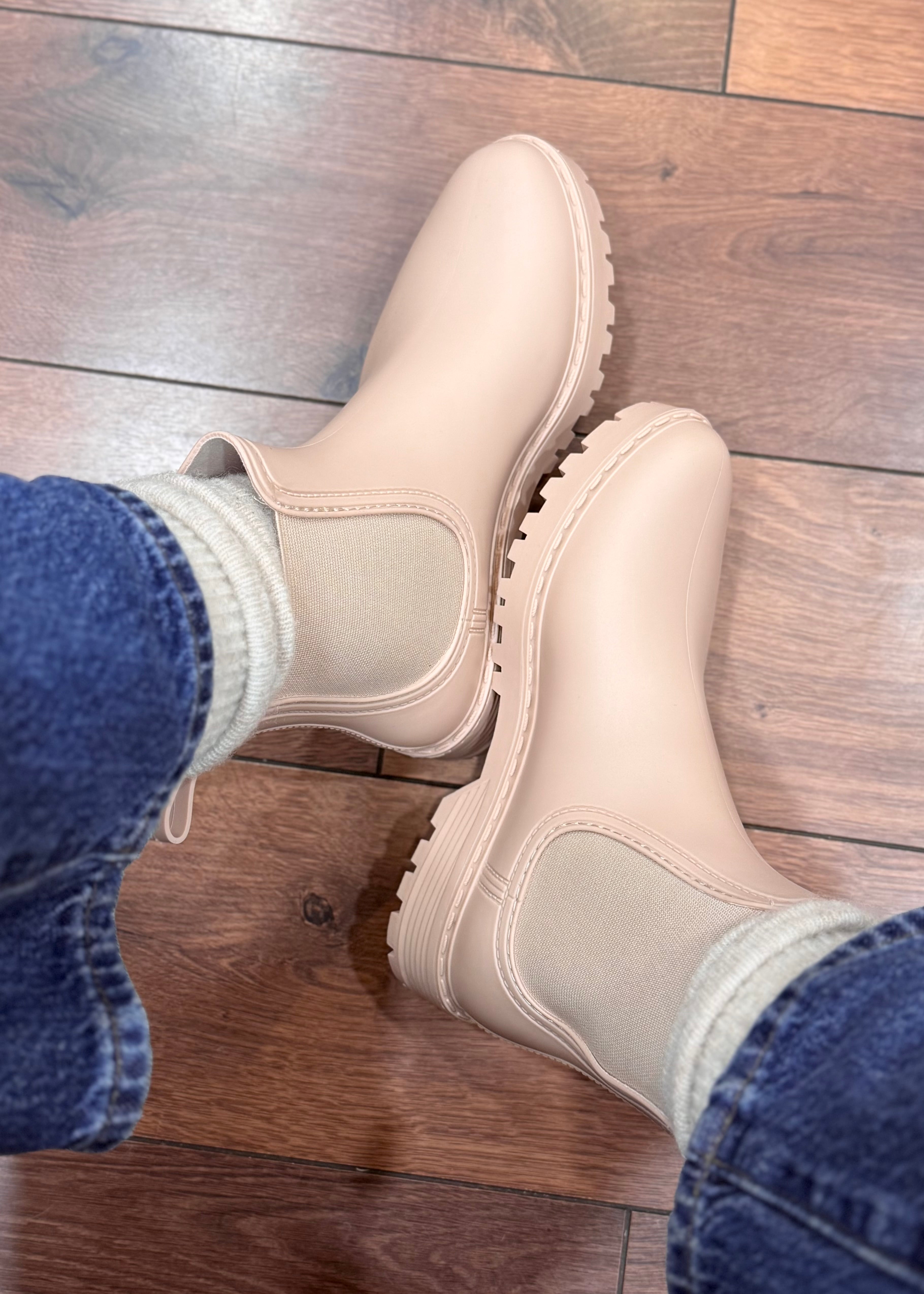 Bottes de pluie courtes Beige L'adresse Corte