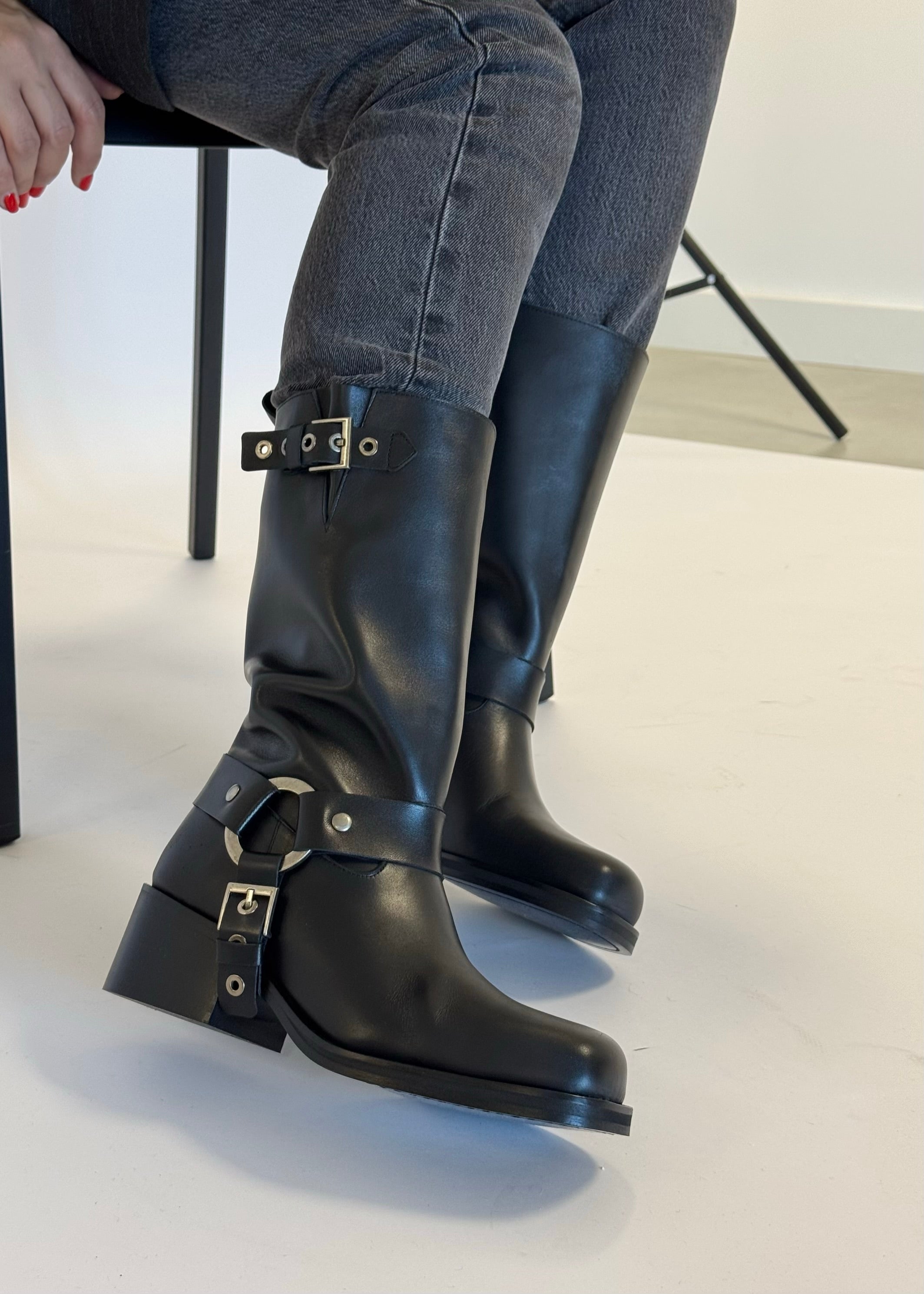 Bottes Toral Laura Carré Nero