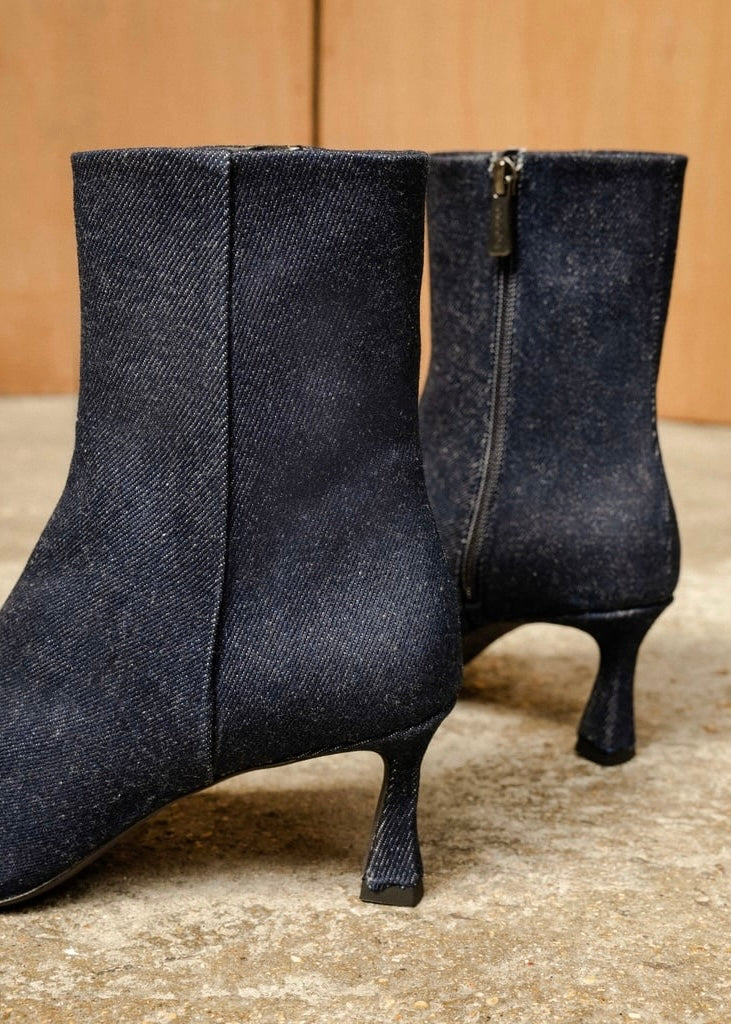 Bottines à talons Bobbies Audrey Denim