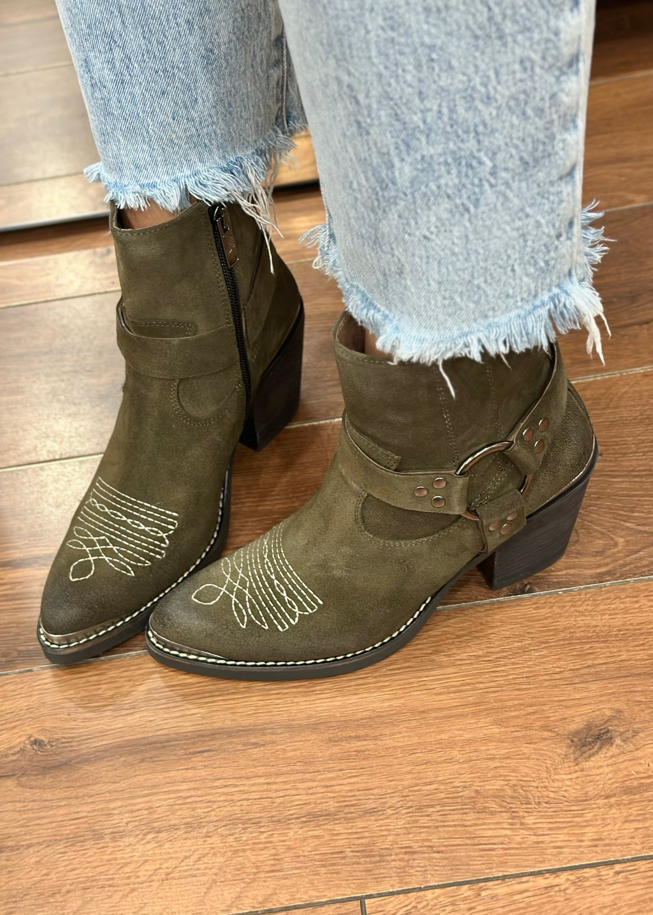 Bottines à talons Minka Hanny Kaki