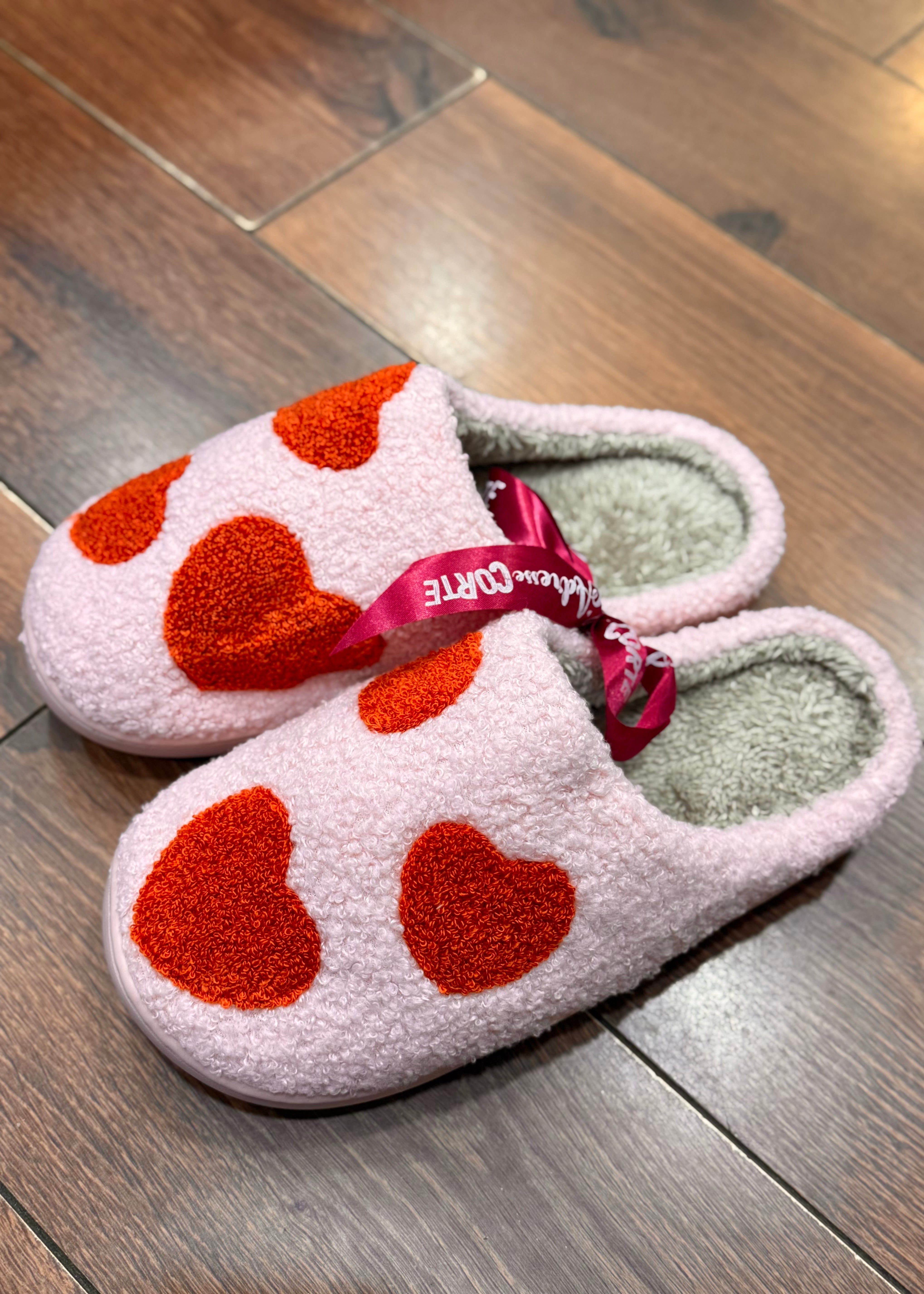 Chaussons - Pink red Heart (Copie) Katydid