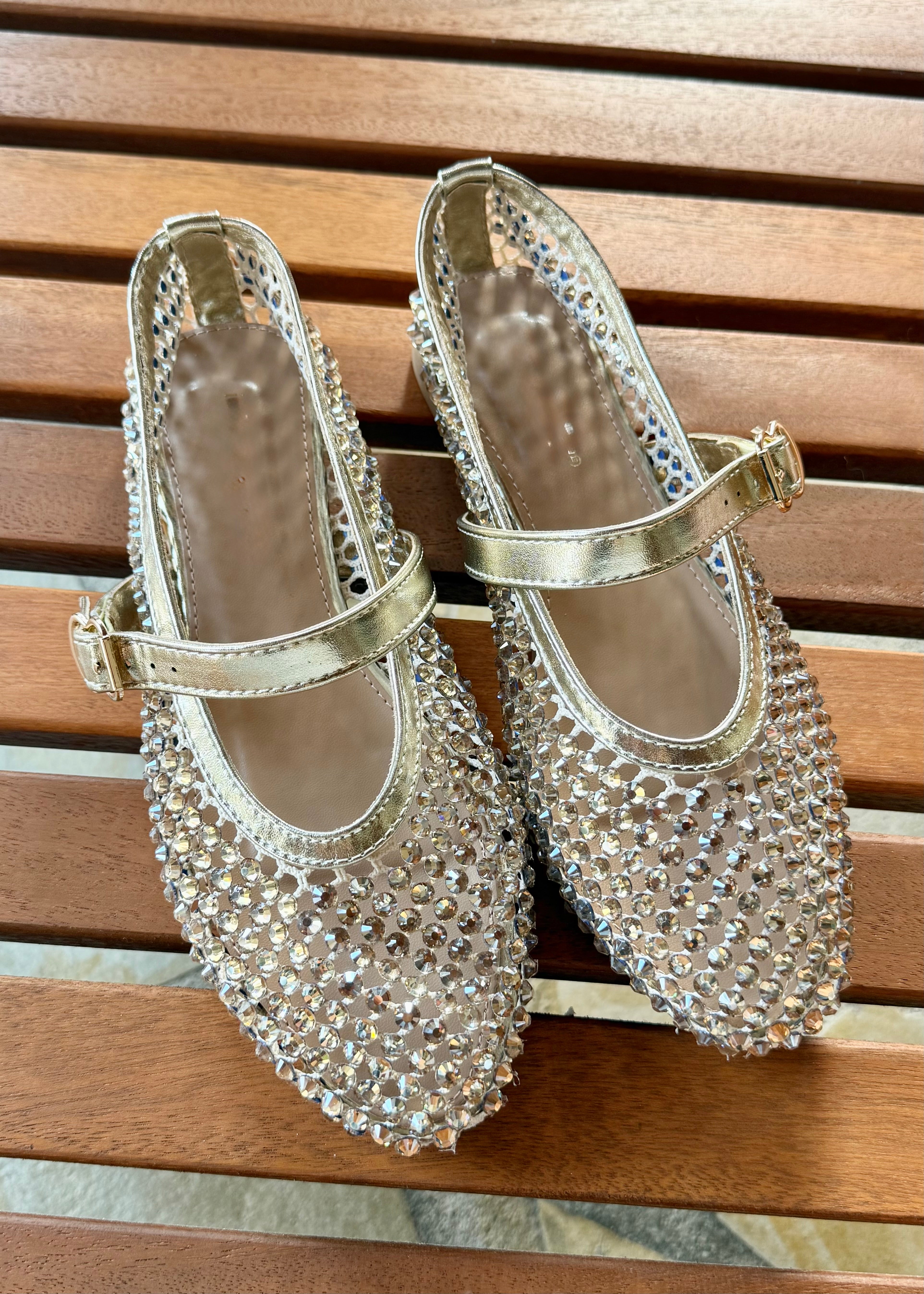 Ballerines NOA Gold\Strass