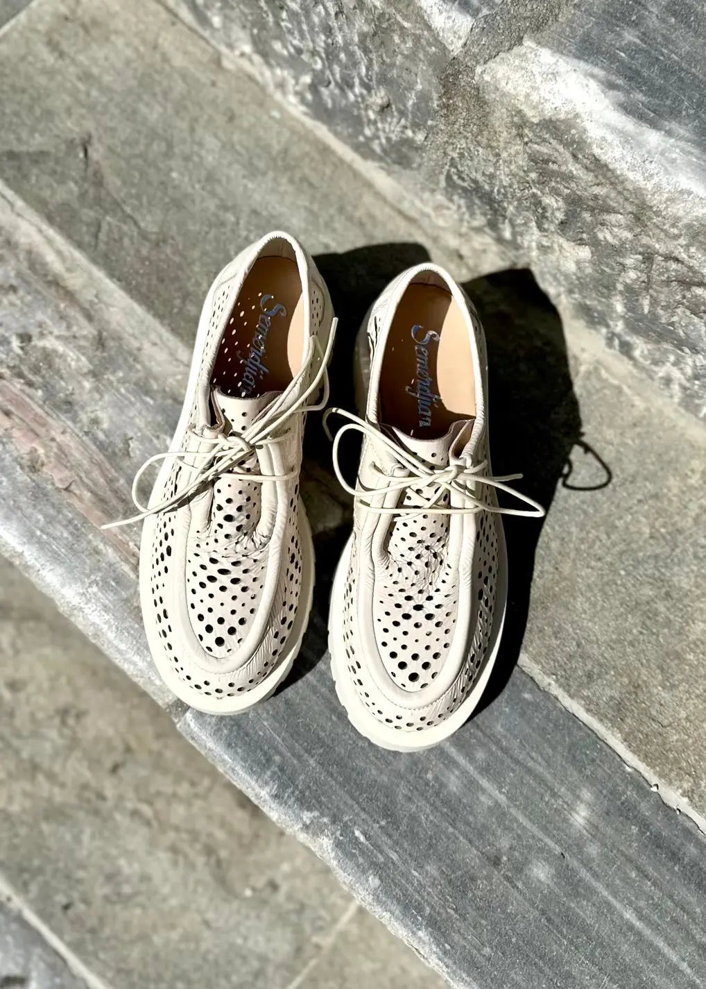 Derbies Semerdjian E007E5 vernis blanc Semerdjian