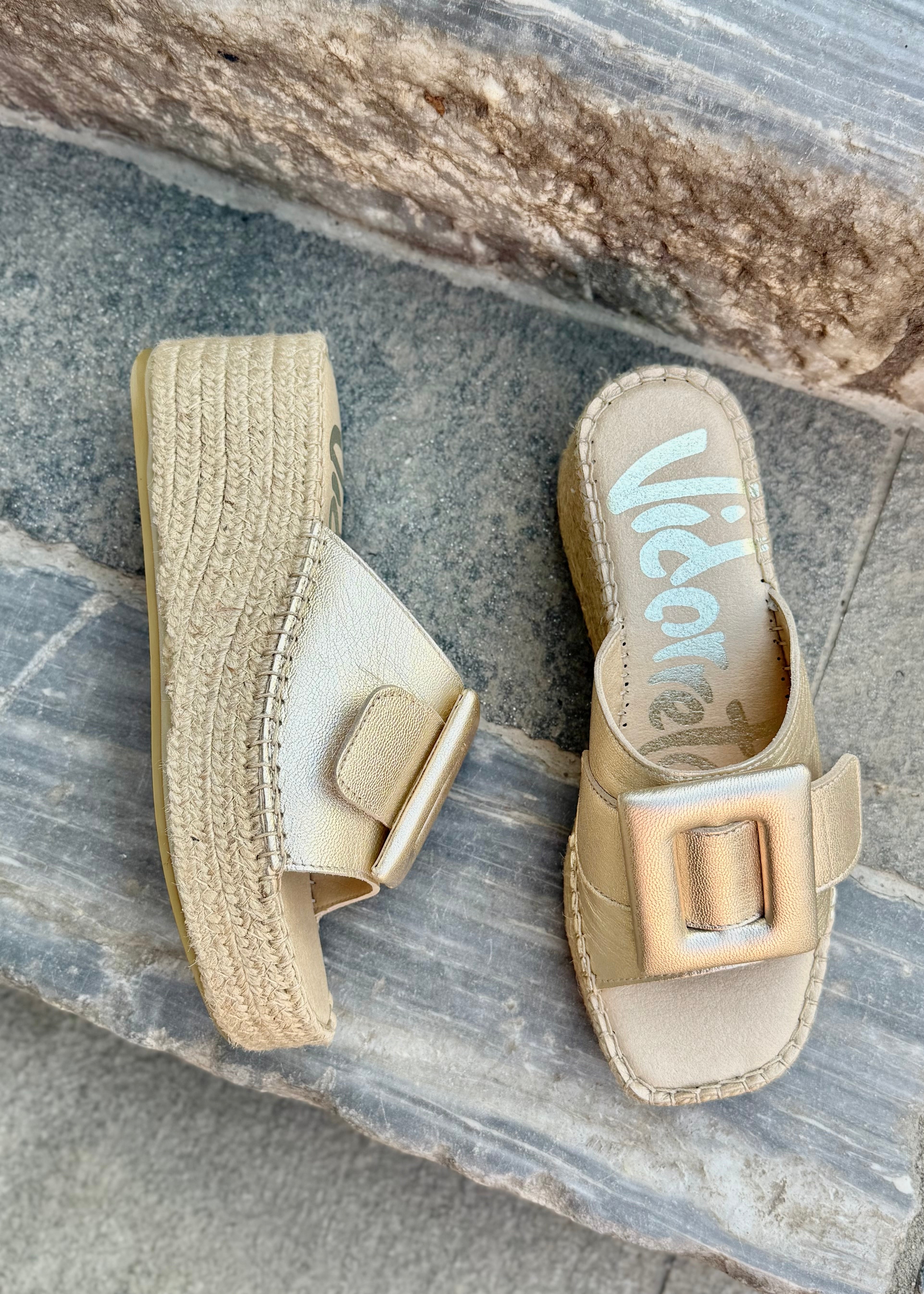 Mules espadrilles Vidorreta 75317 Oro Vidorreta