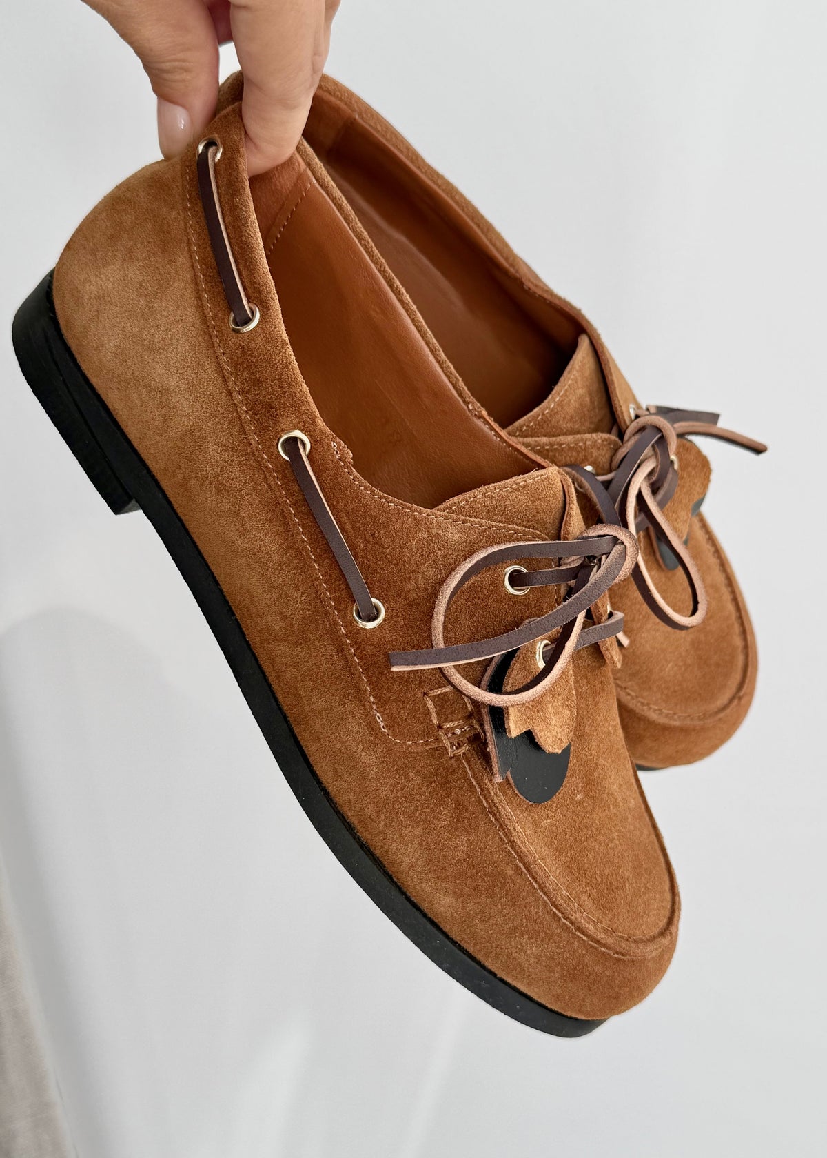 Mocassins Maison Toufet Chloé coeur Camel