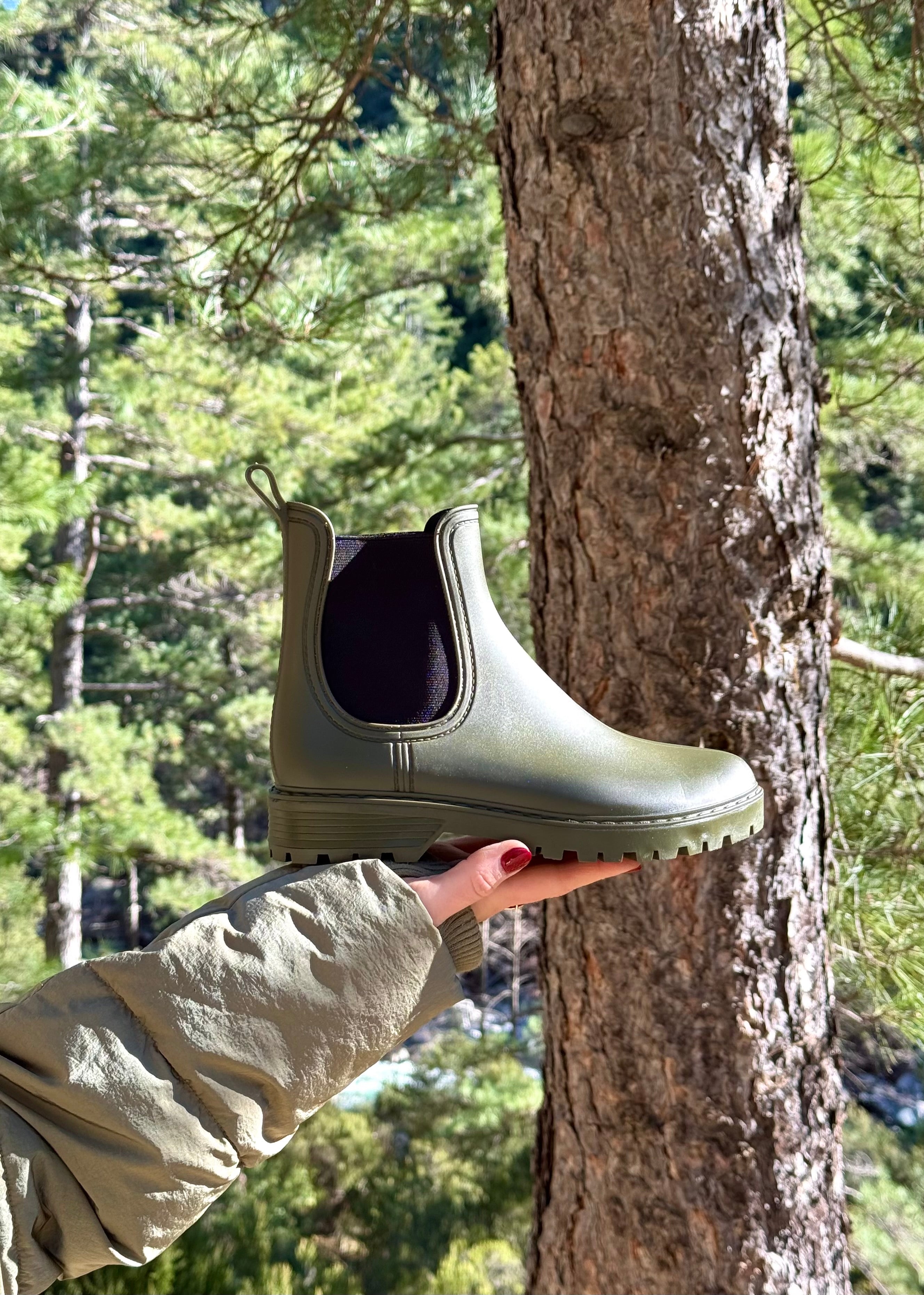 Bottes de pluie courtes Kaki