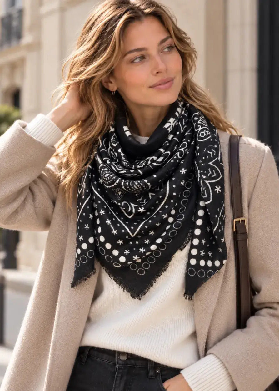 Foulard maxi carré K7 Paisley