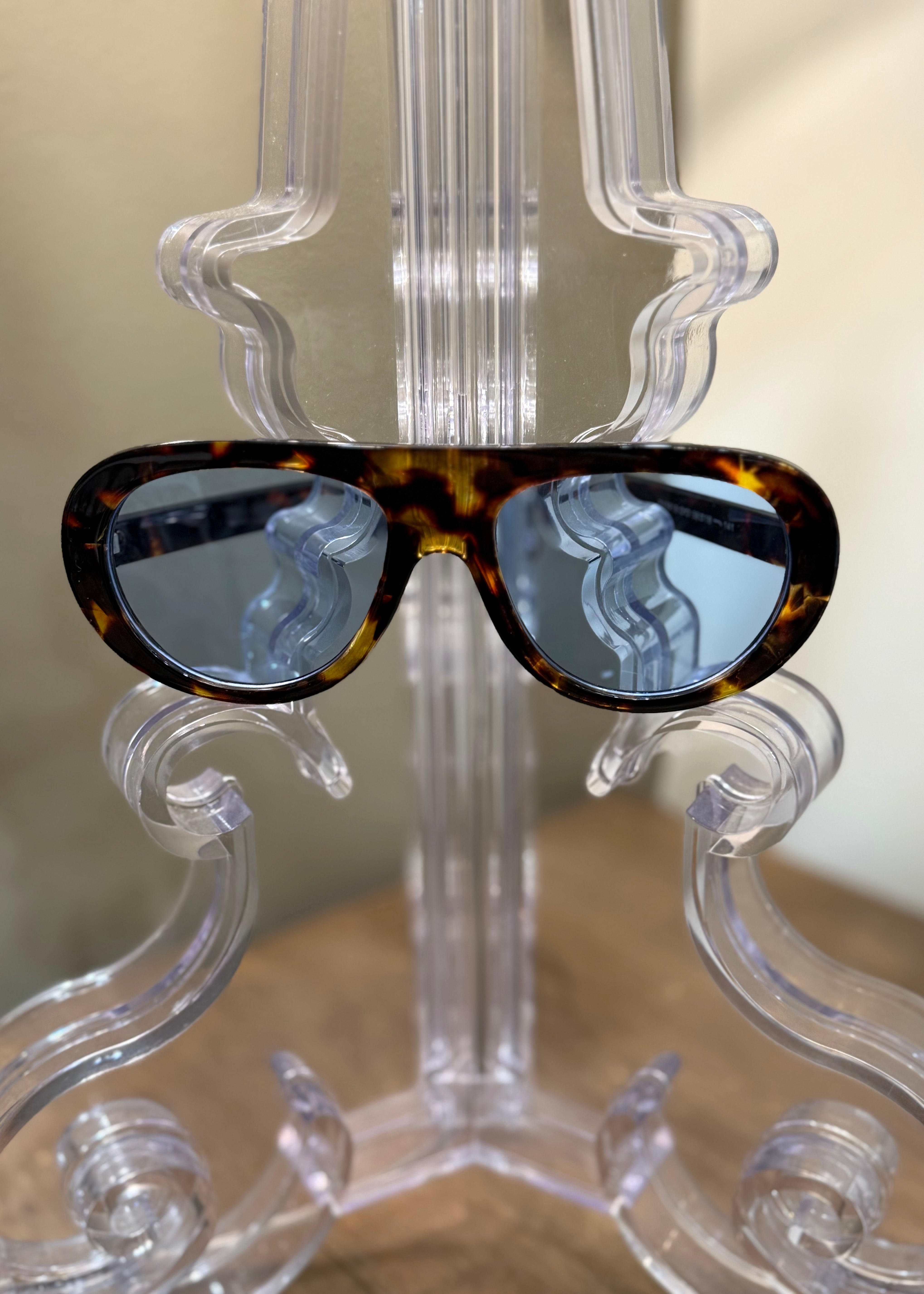 Lunettes tendance écaille/verre bleu L'adresse Corte