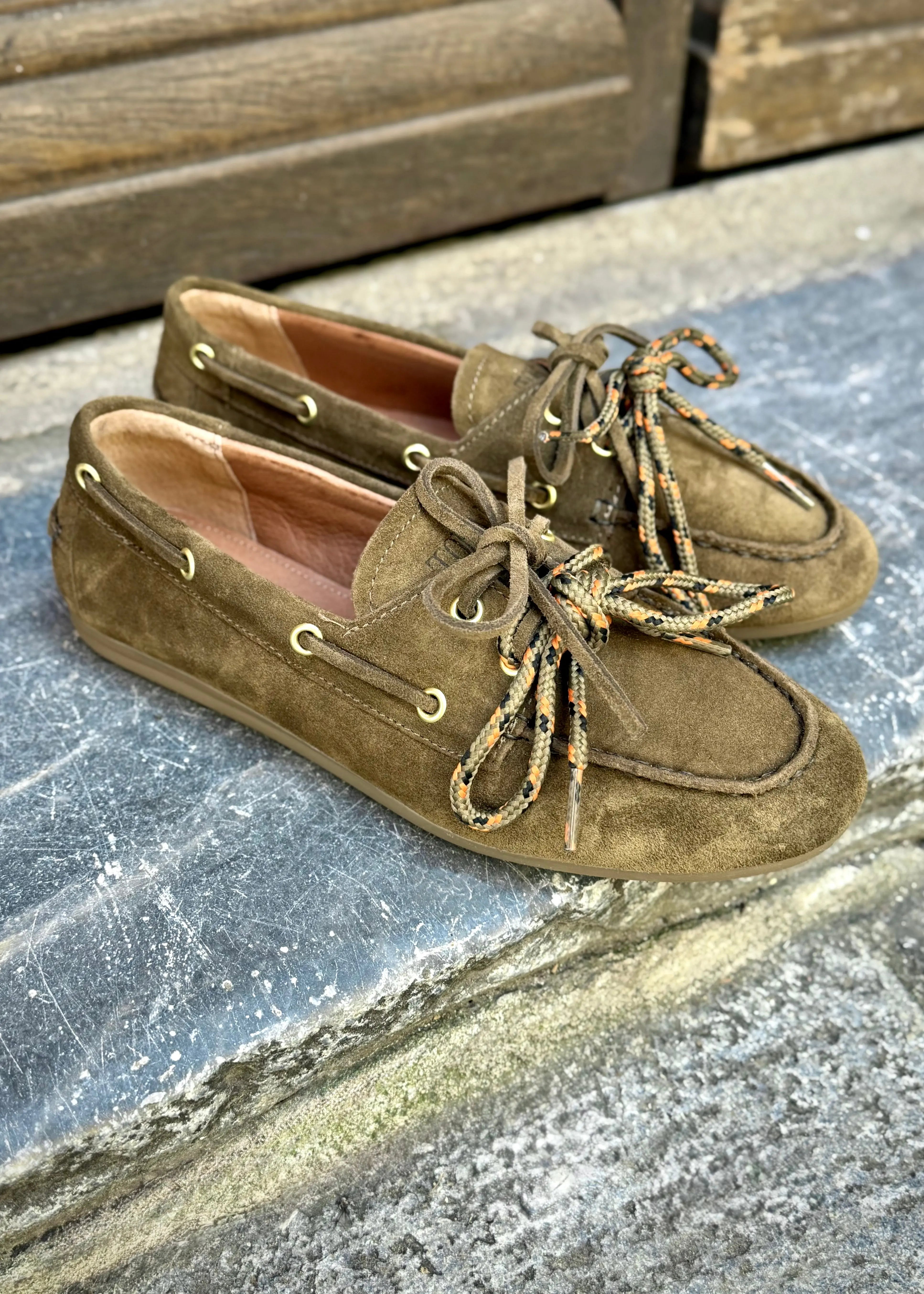 Mocassins Toral Nahua suède Olive Toral