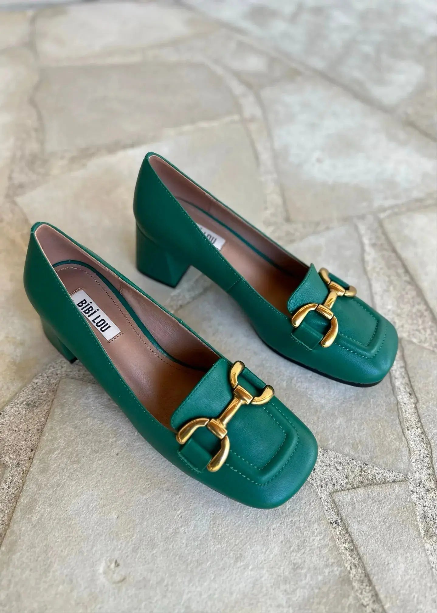 Mocassins à talons Bibi Lou Valencia Verde Bibi Lou