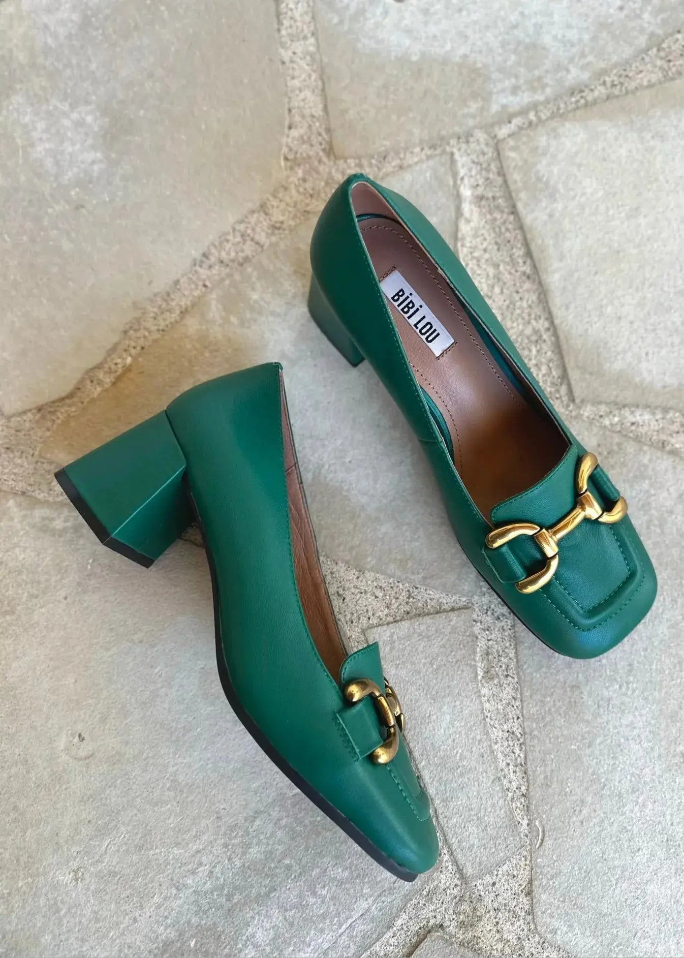 Mocassins à talons Bibi Lou Valencia Verde Bibi Lou