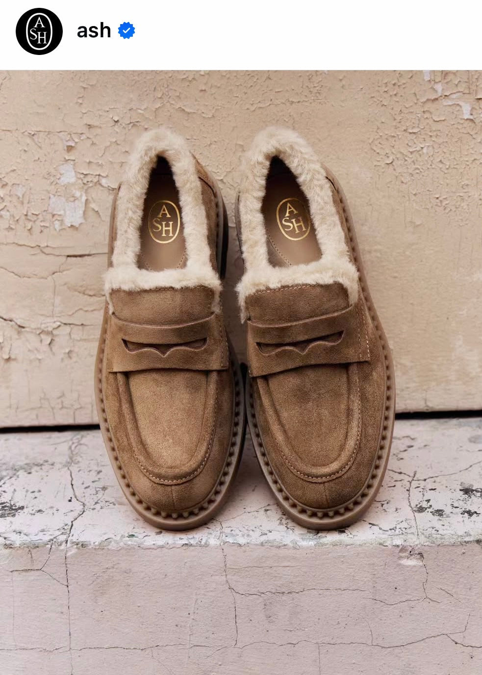 Mocassins Ash Medusa Fur Land Camel Ash