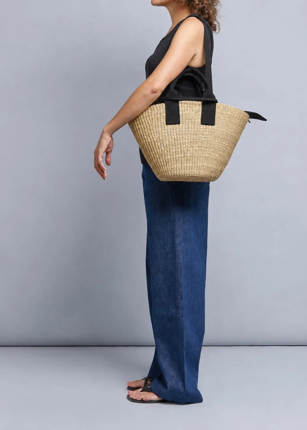 Panier Muuñ Abou G - Natural - Black Handles Muun