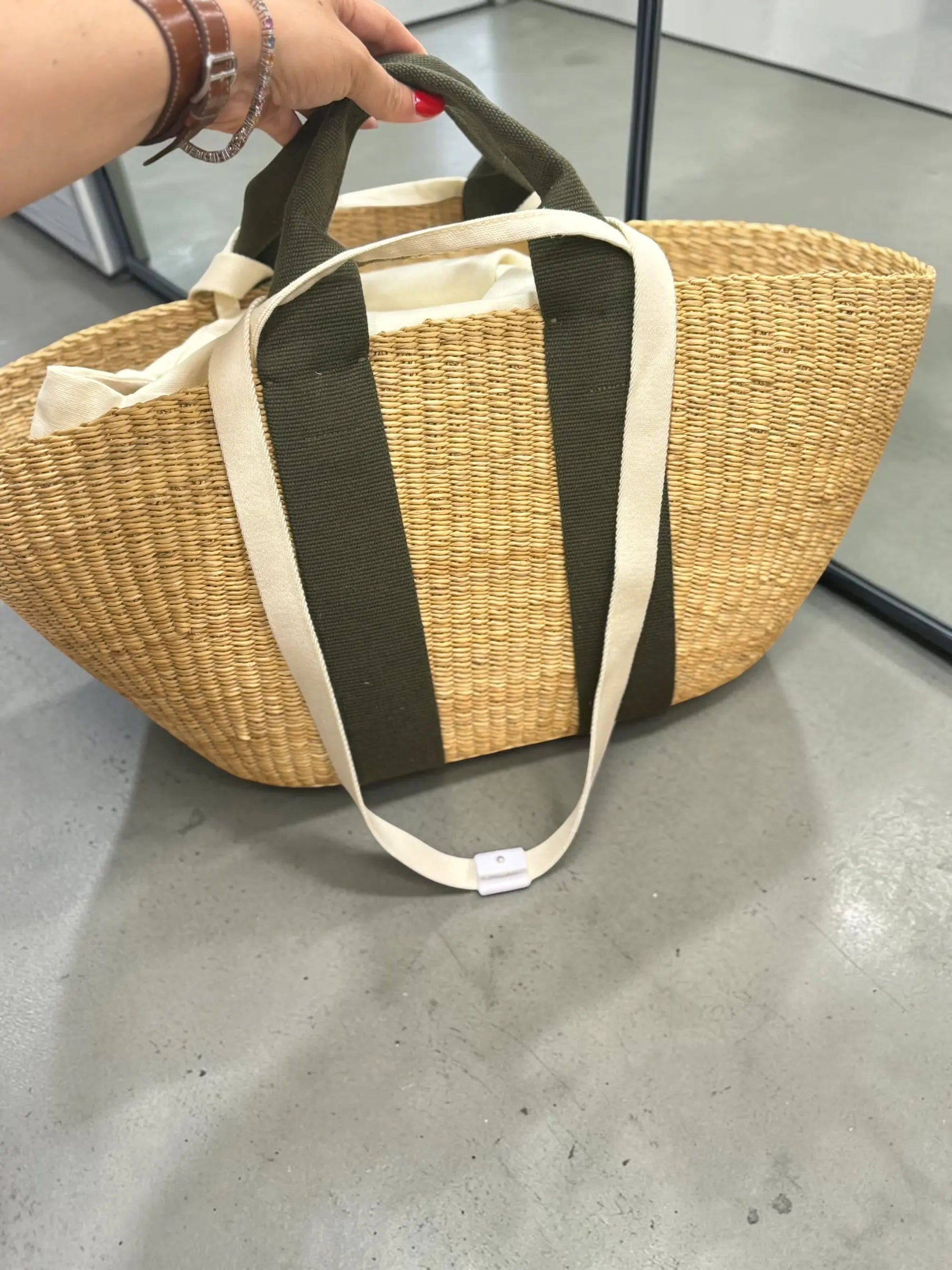 Panier Muuñ George - Natural - Kaki Handles Muun