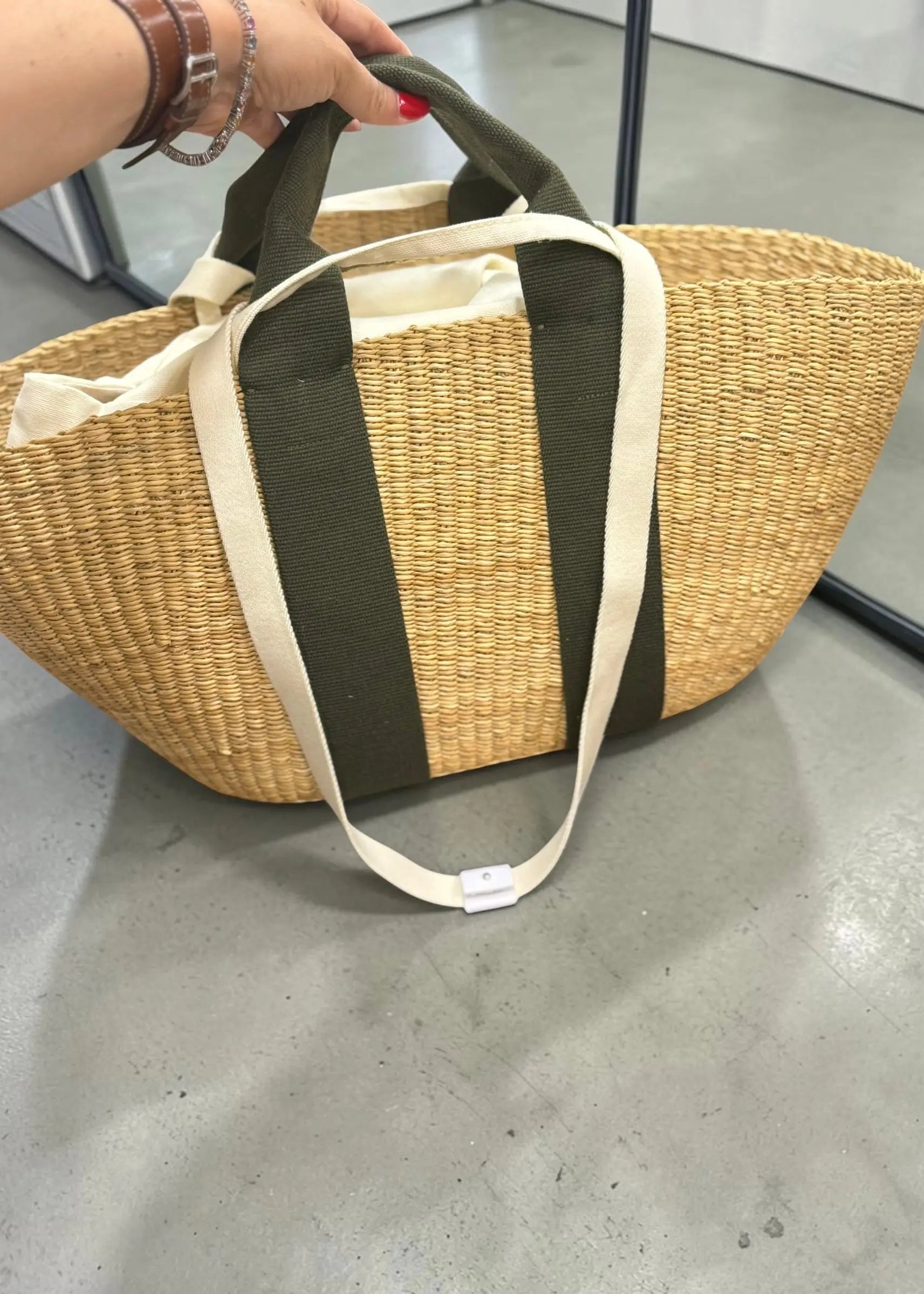 Panier Muuñ George - Natural - Kaki Handles Muun