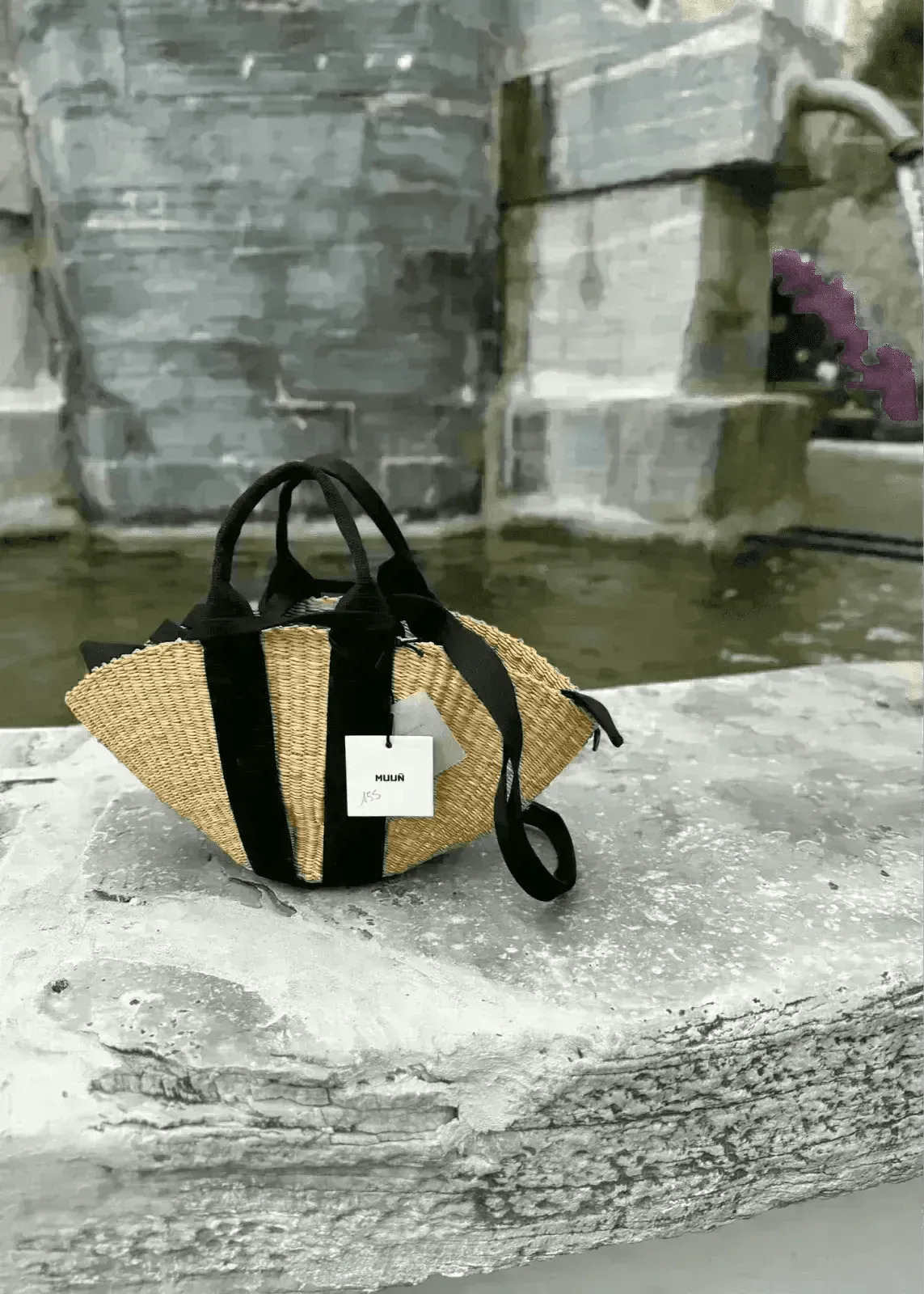 Panier Muuñ Mini Sophie - Natural - Black Handles Muuñ