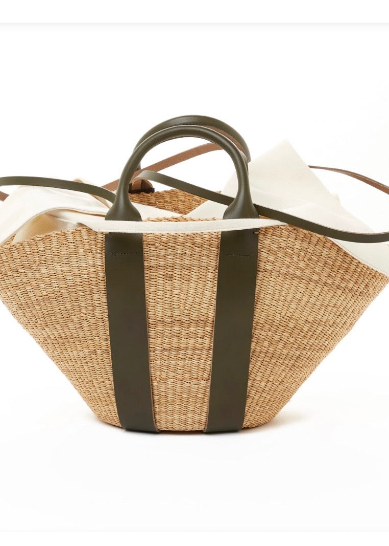 Panier Muuñ Sophie leather - Kaki handles Muun