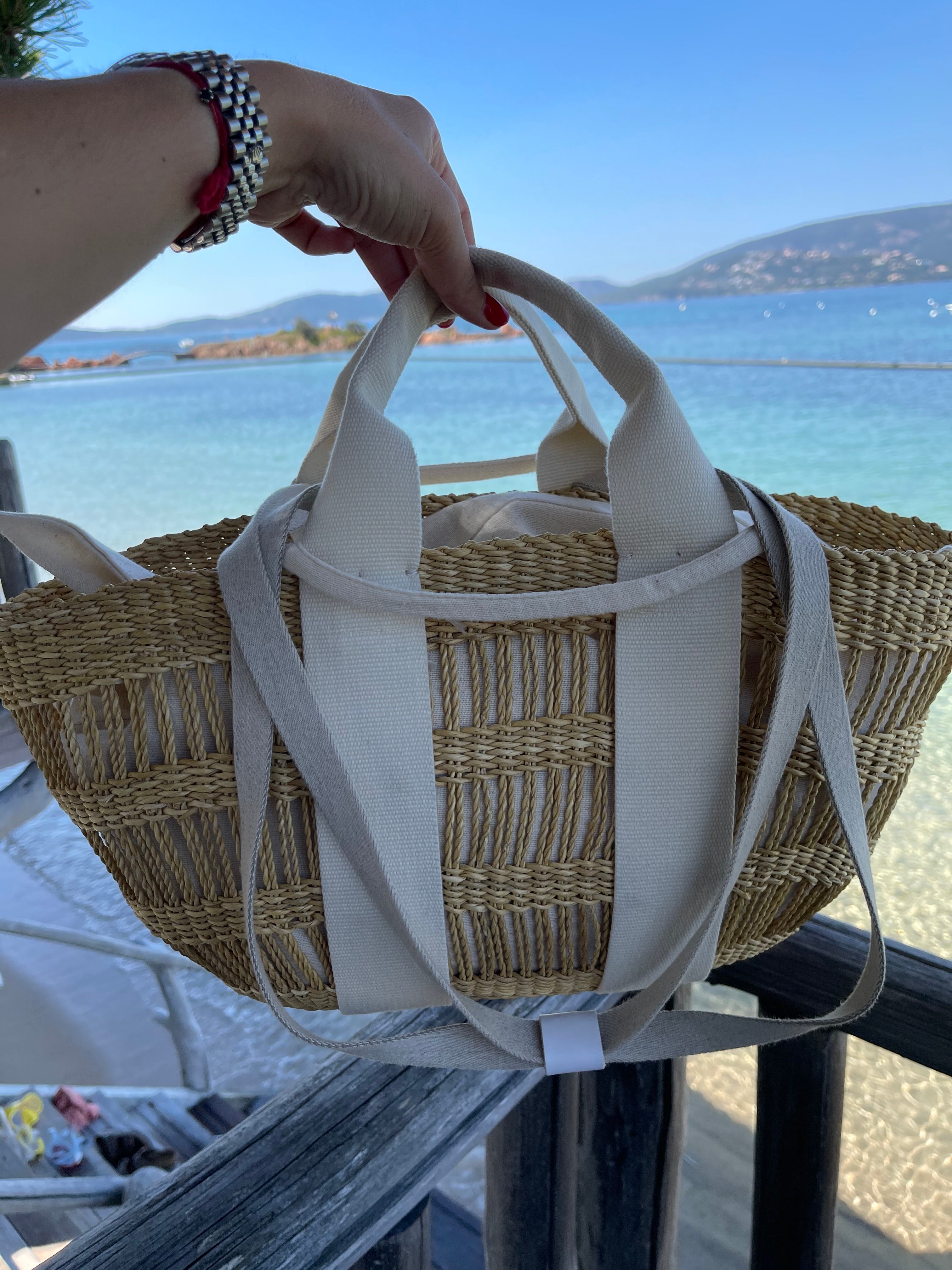 Panier Muuñ George Net - Natural - Ecru Handles Muun
