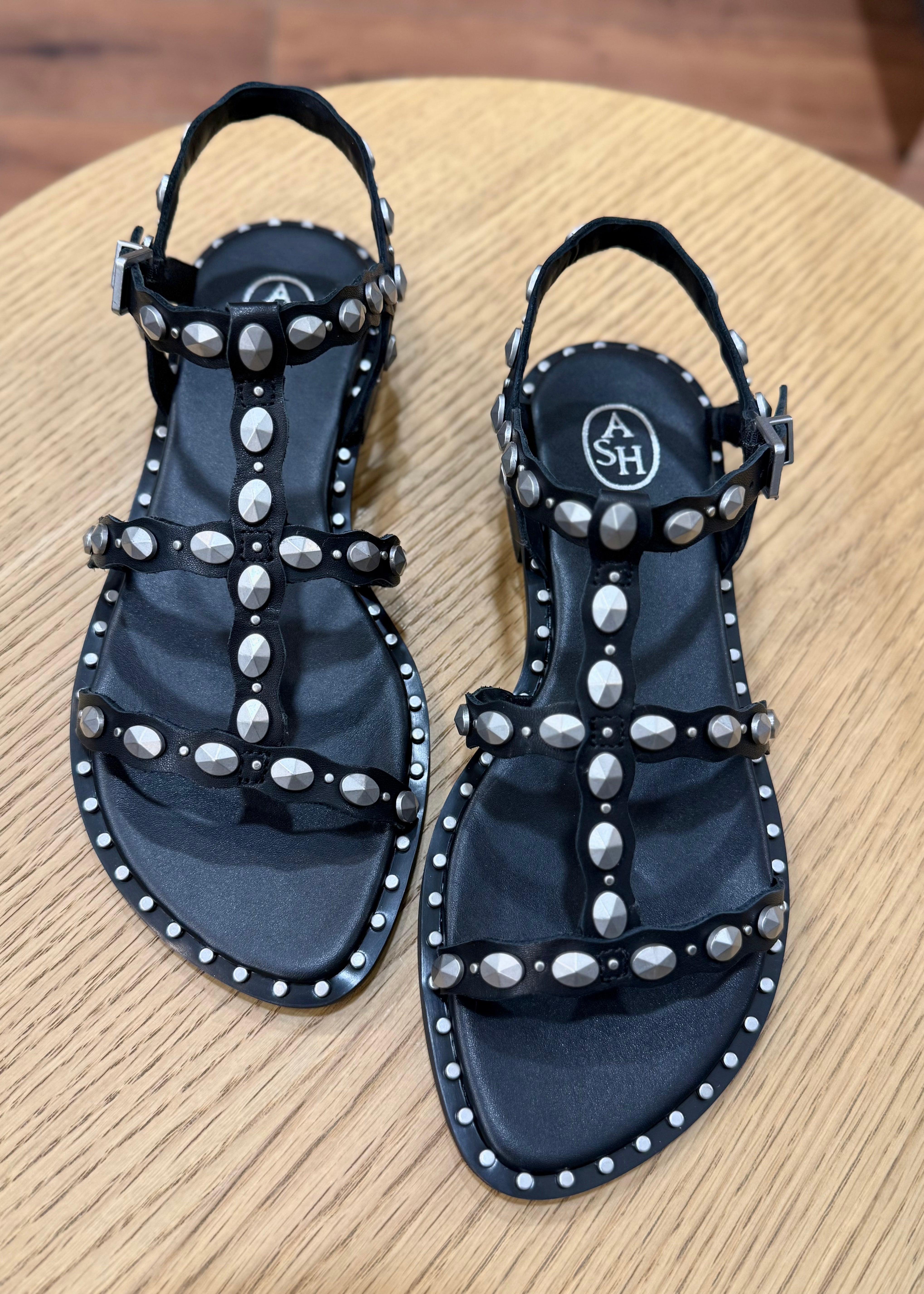 Sandales ASH Plus Black silver studs Ash