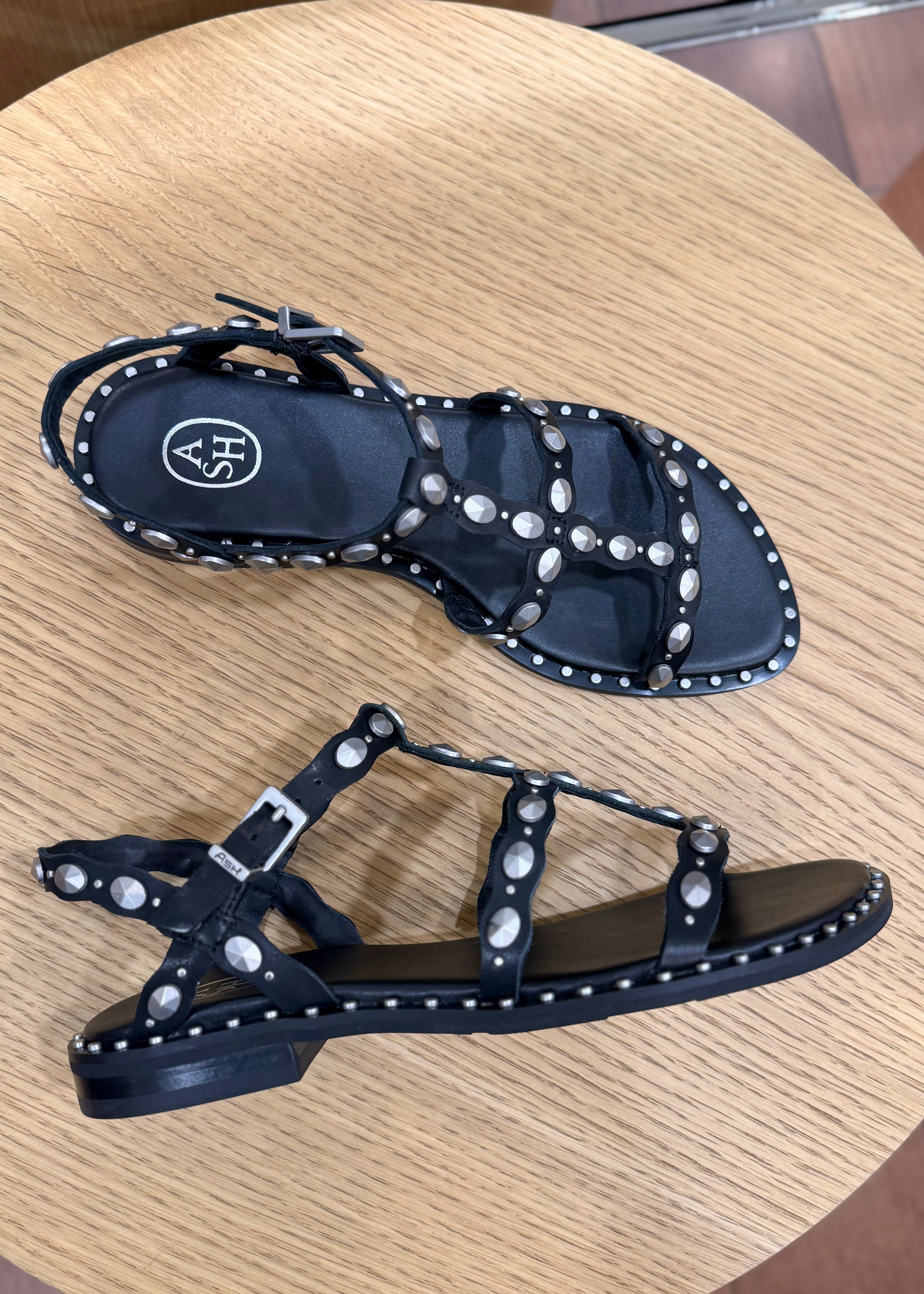 Sandales ASH Plus Black silver studs Ash