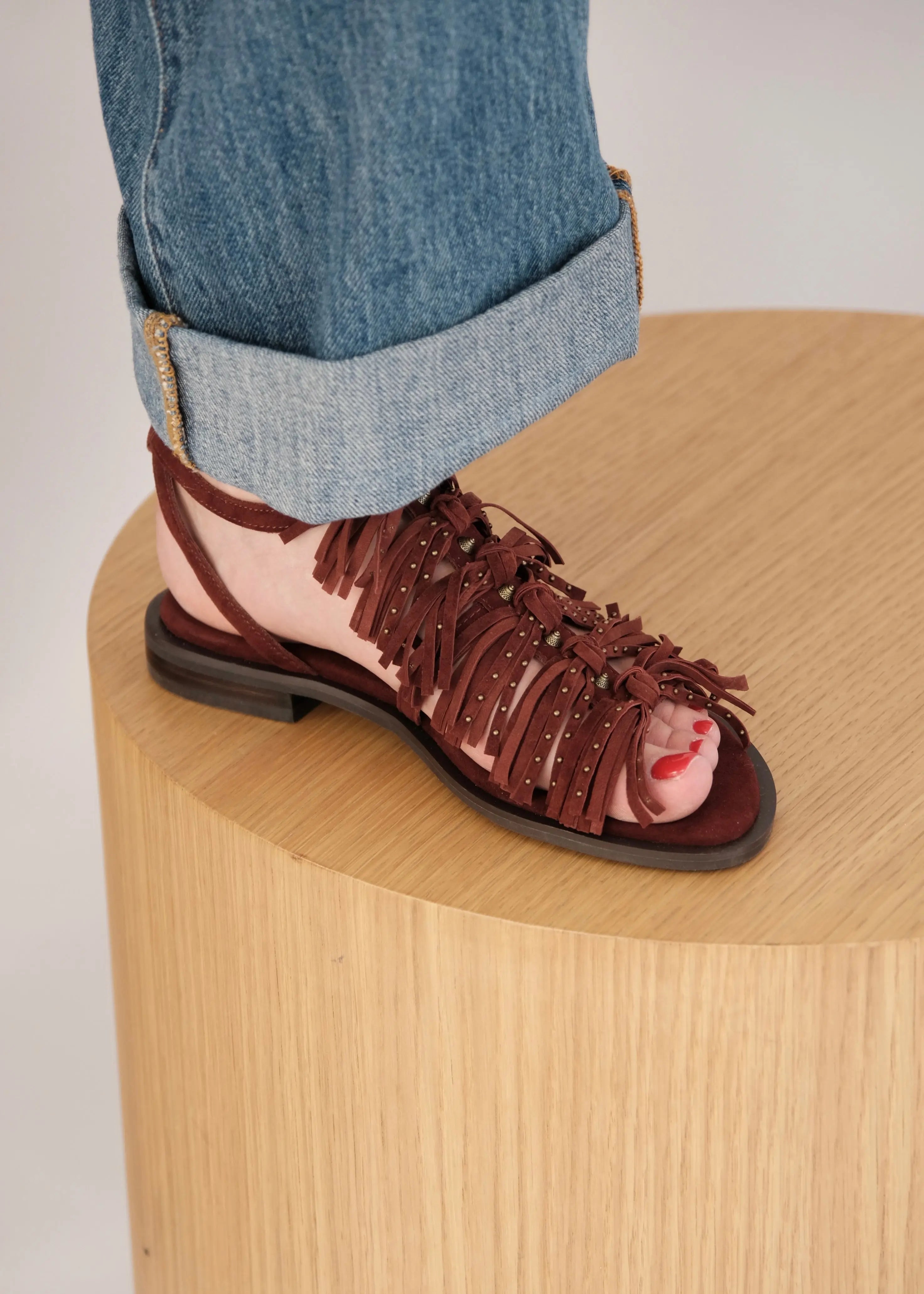 Sandales Ash Panic Marsala fringes Ash