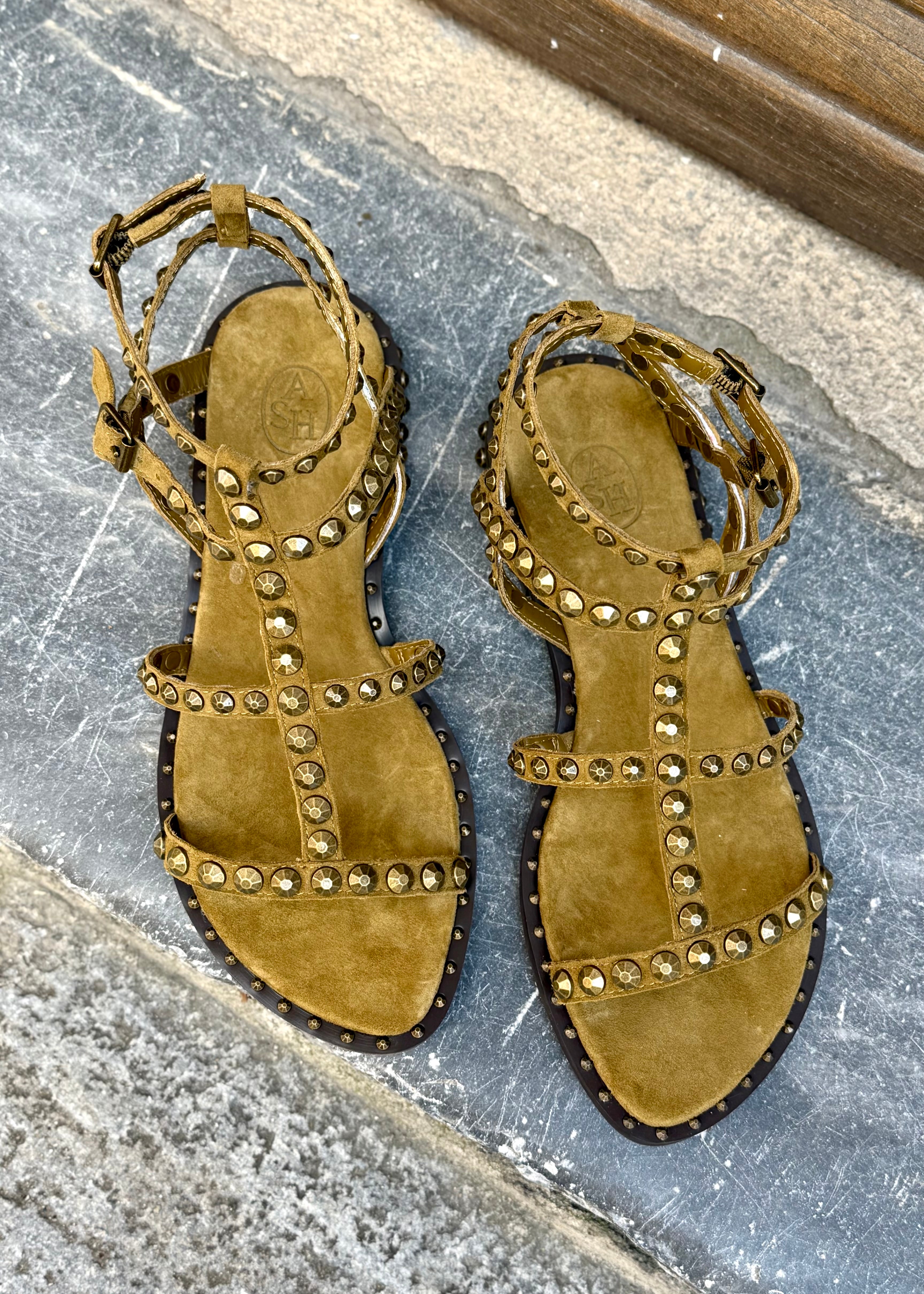 Sandales Ash Play Fir Green suède Ash