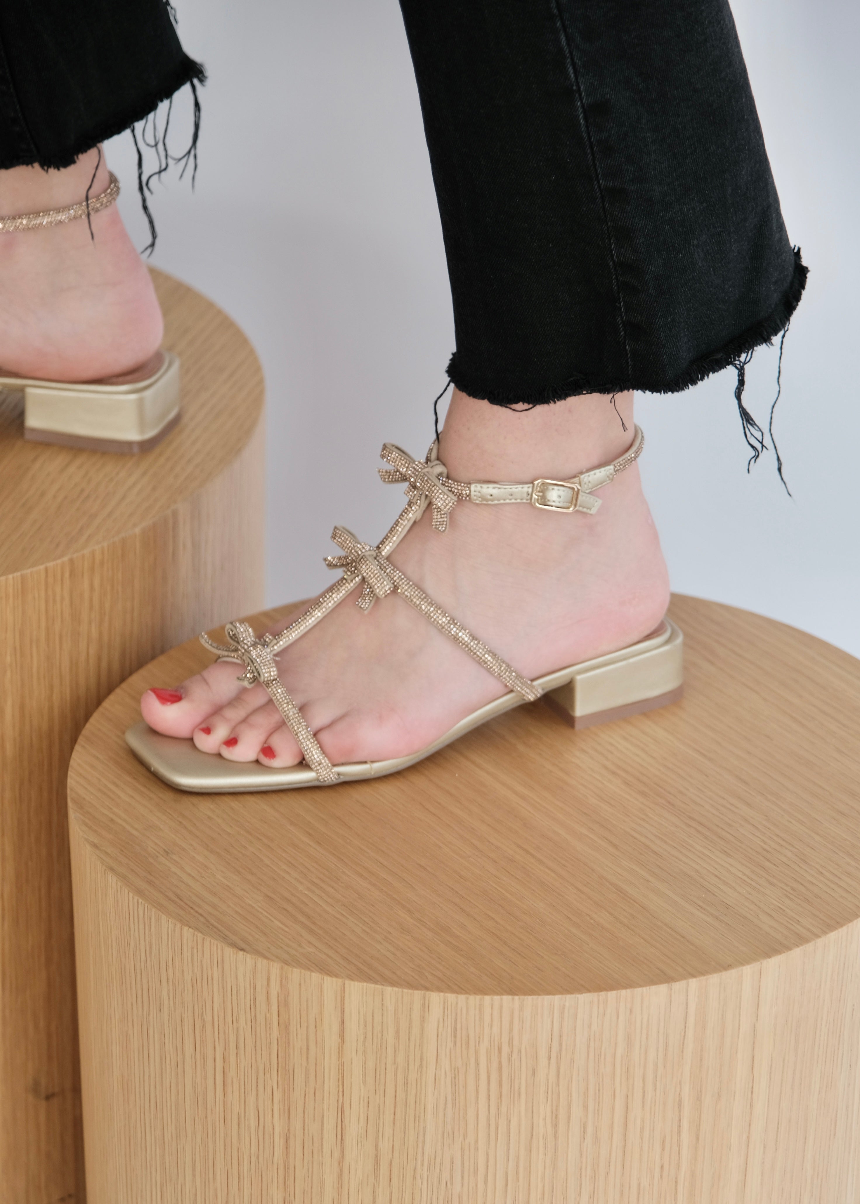 Sandales Bibi Lou Pauline Doré strass Bibi Lou