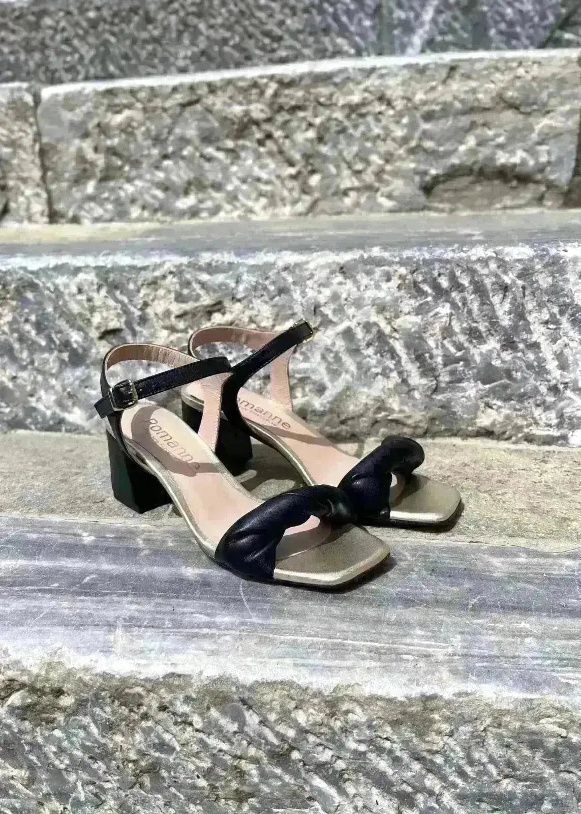 Sandales à talons Romanne 1445 Nero Romanne