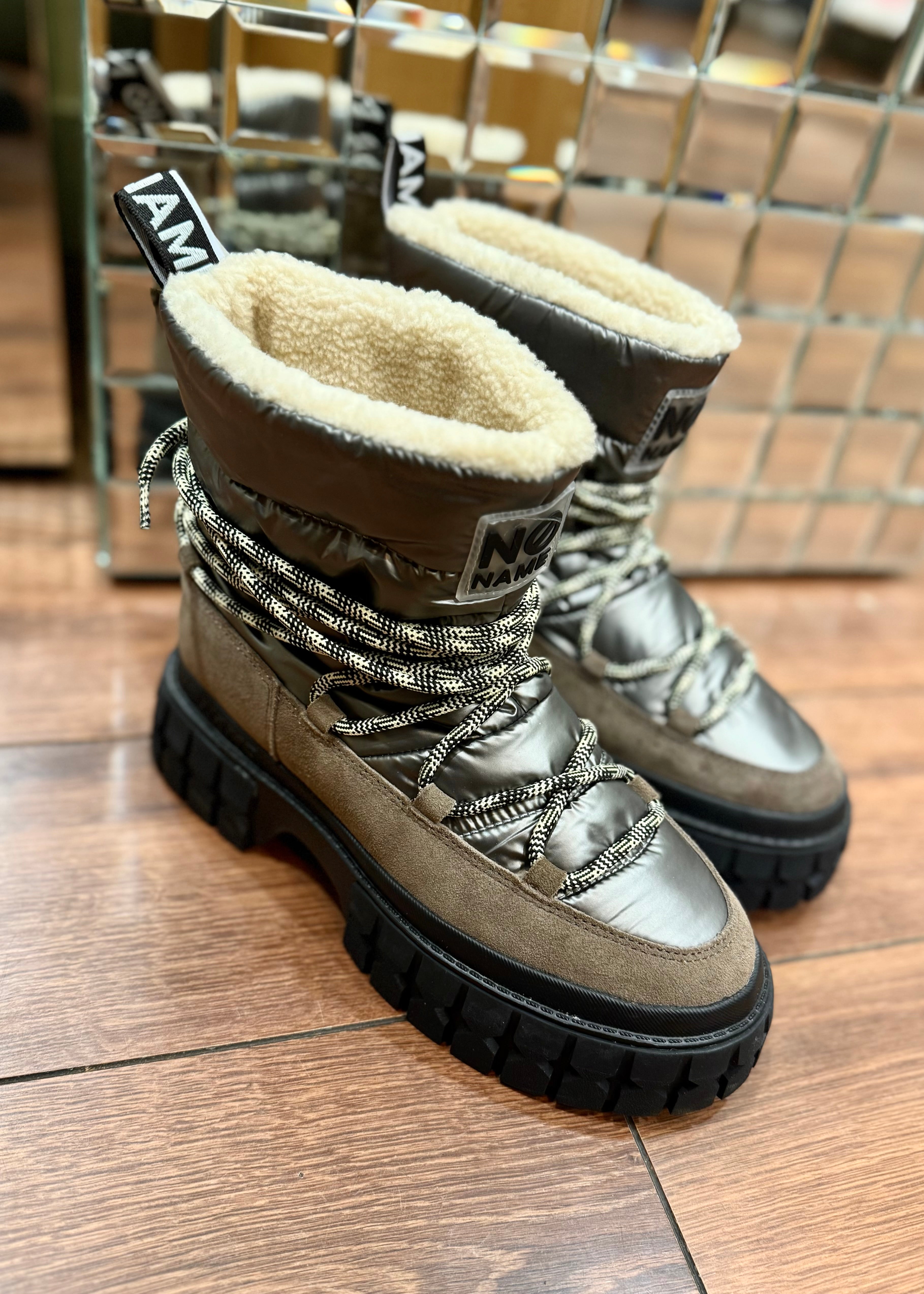 Snowboots No name Gravitee Antik/Taupe