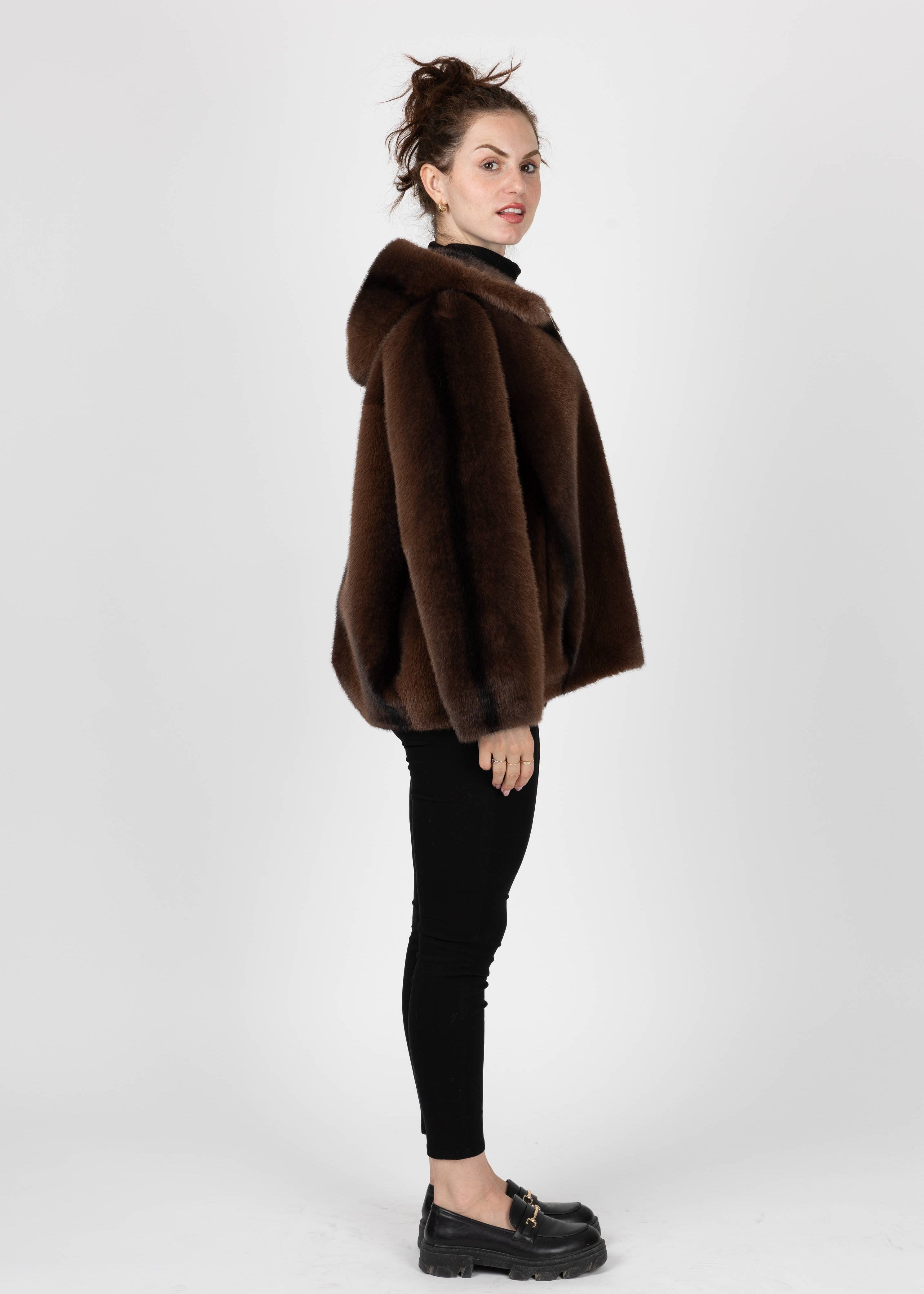 KZELL PARIS - BLOUSON EN FAUSSE FOURRURE À RAYURES KZELL PARIS