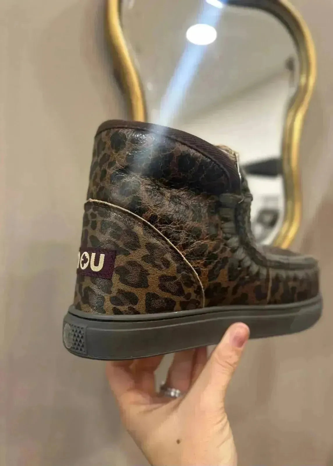 Boots Mou Eskimo sneaker Léopard - L'adresse Corte