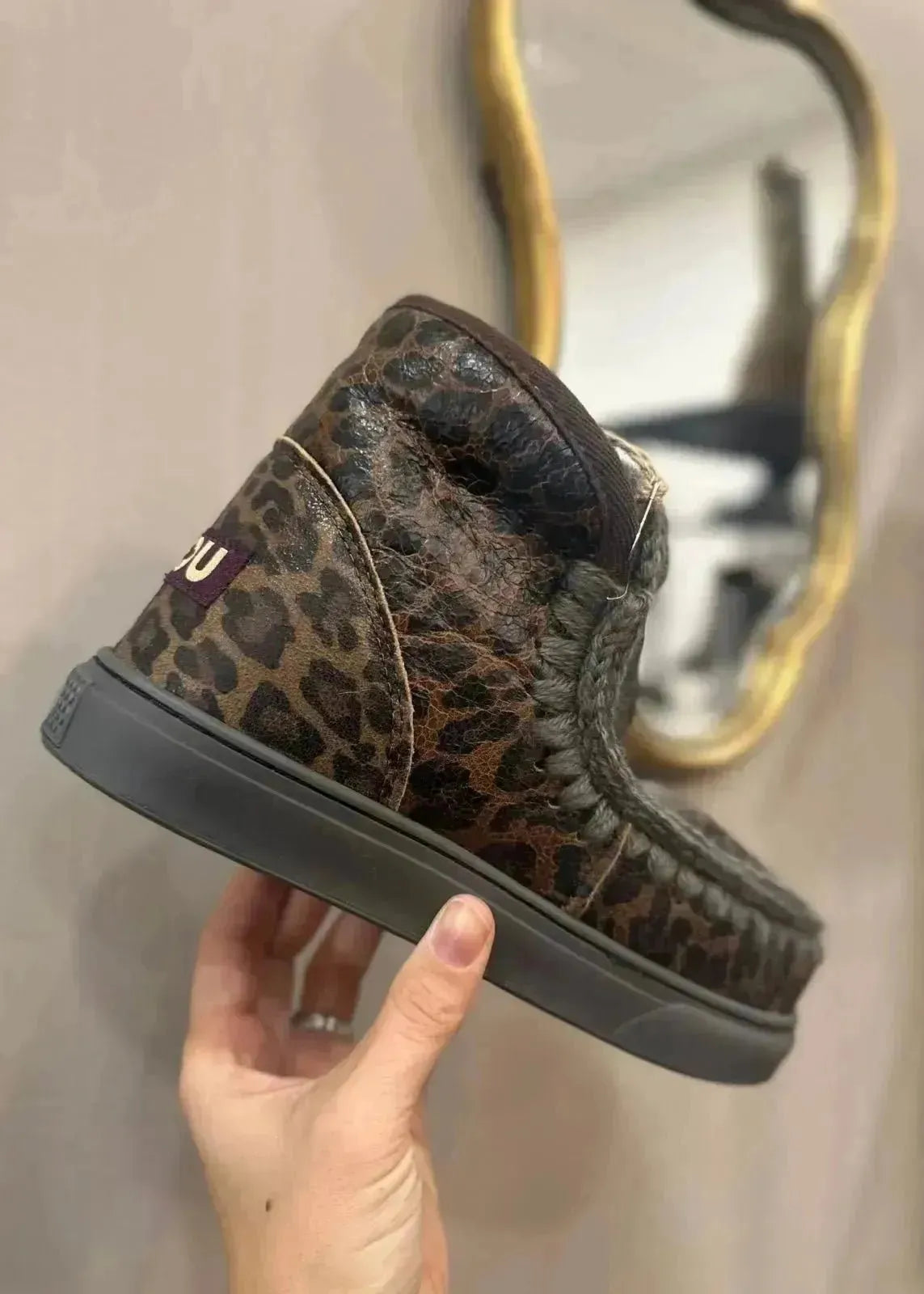 Boots Mou Eskimo sneaker Léopard - L&#39;adresse Corte